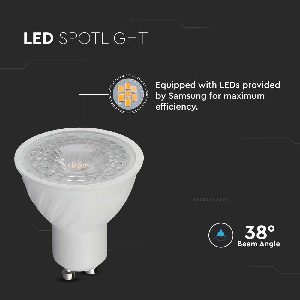 V-TAC LED-Lampe VT-21194, EEK: F, 6W, 445lm, 6500k, GU10, 110° V-TAC LED-Lampe VT-21194, EEK: F, 6W, 445lm, 6500k, GU10, 110°