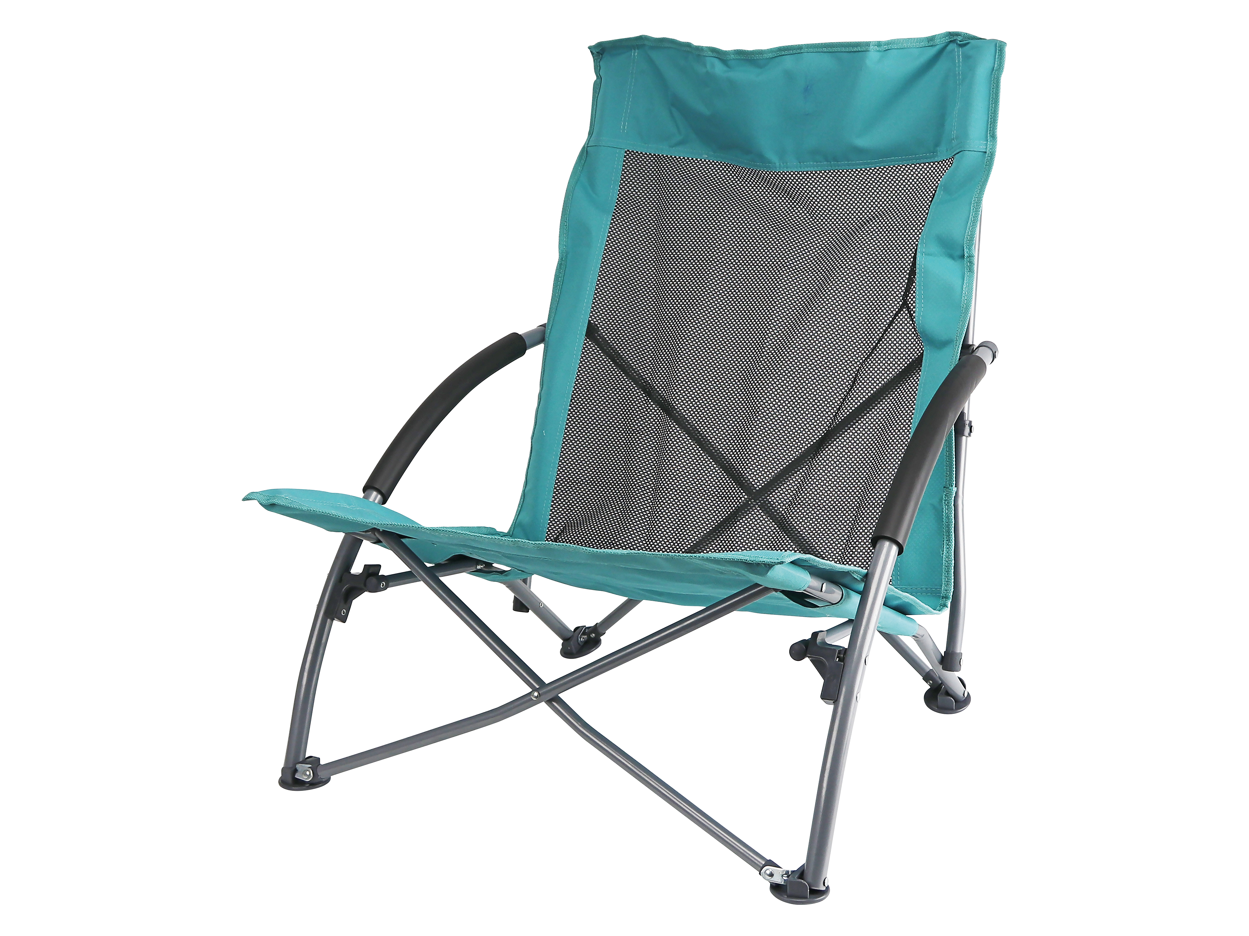 Strandstuhl, faltbar, 55x55x65, blau-grün