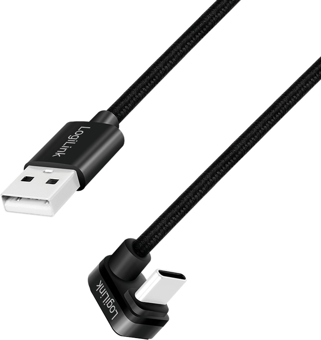 LOGILINK USB 2.0 Typ-C Kabel CU0192, USB-A, Alu, schwarz, 3 m LOGILINK USB 2.0 Typ-C Kabel CU0192, USB-A, Alu, schwarz, 3 m