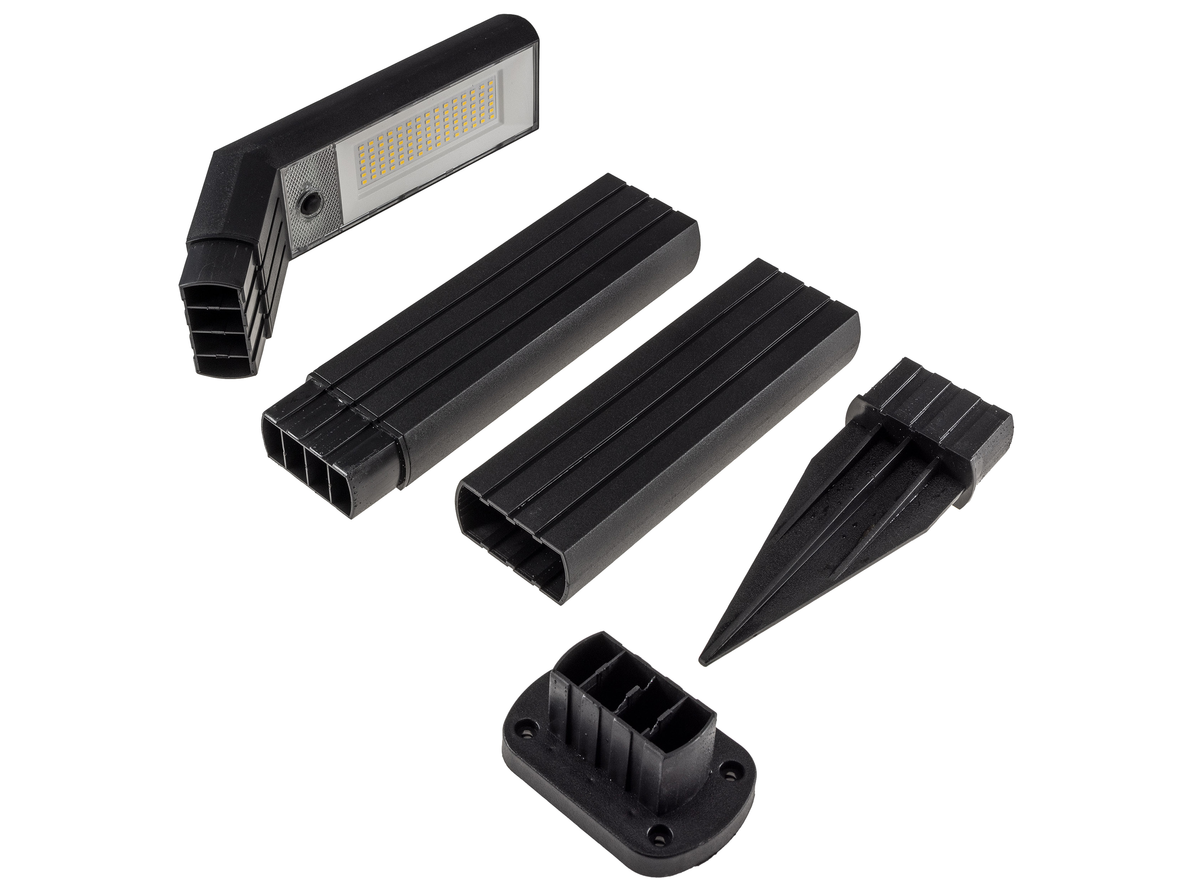 CHILITEC Solar LED-Pollerleuchte SWL-78, 1,8 W, 3000 K, IP44, schwarz