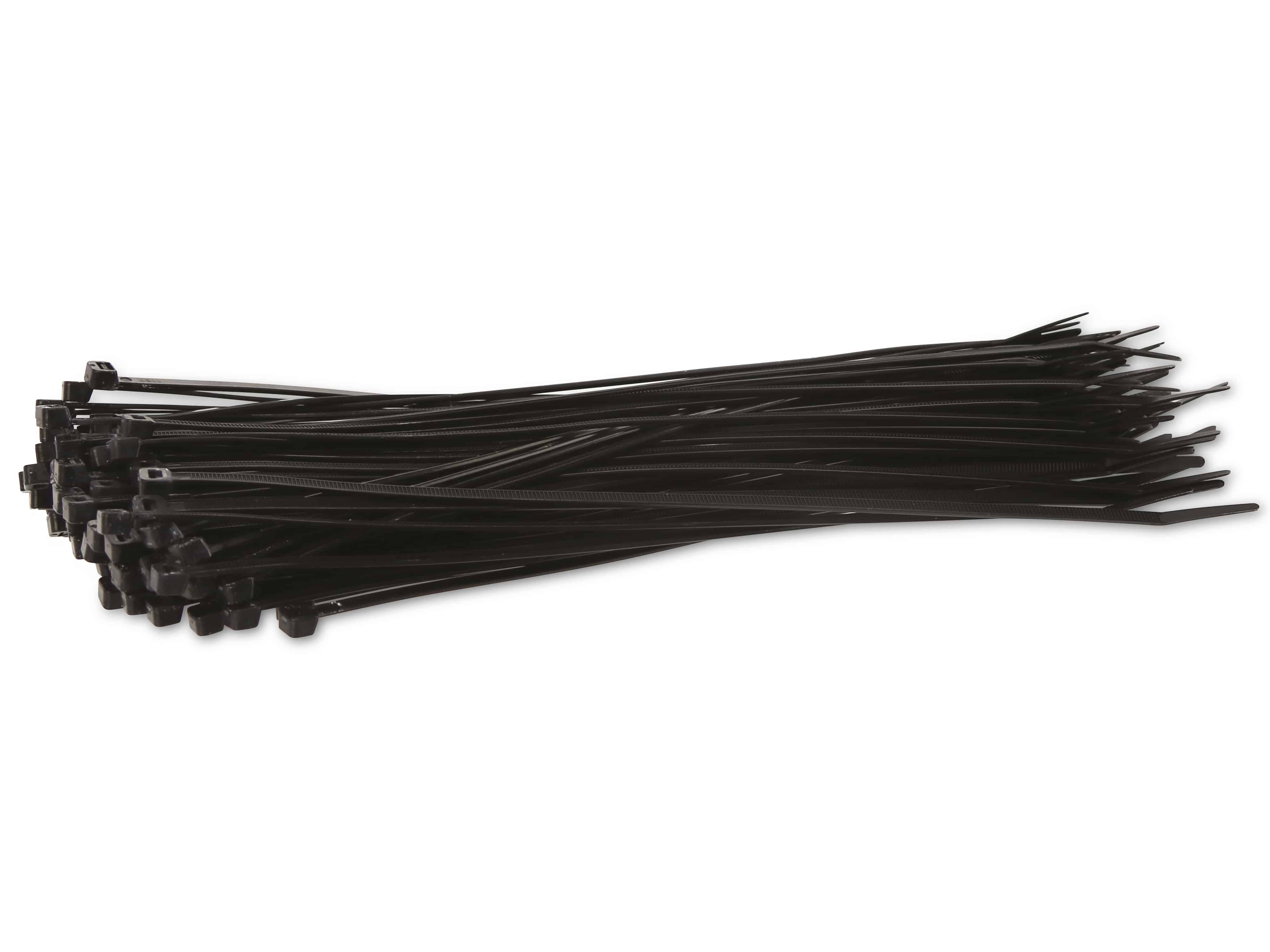 KSS Kabelbinder-Sortiment Polyamid 6.6, schwarz, 280x4,8, UV-beständig, 100 Stück KSS Kabelbinder-Sortiment Polyamid 6.6, schwarz, 280x4,8, UV-beständig, 100 Stück