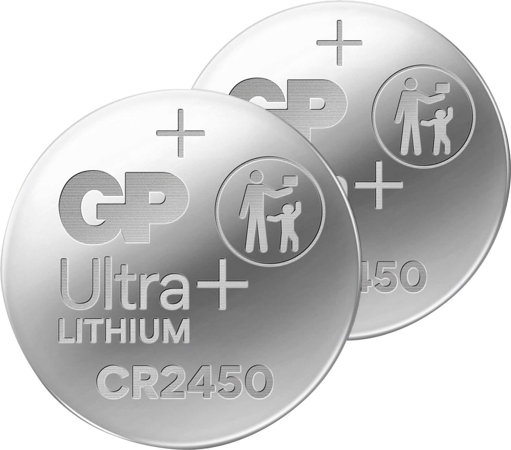 GP Ultra Plus, CR2450 Lithium Knopfzelle, 3V, 2 Stück Knopfzelle GP Ultra Plus, CR2450, Lithium, 2 Stück