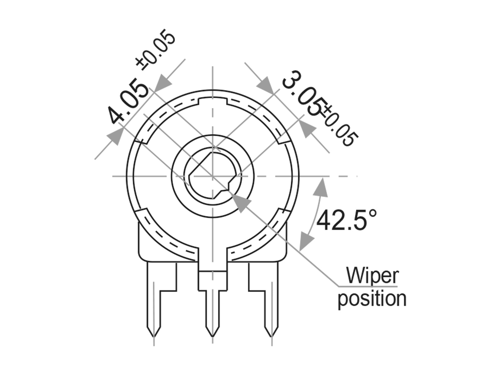 PIHER Potentiometer PT-15NV02, 50 KΩ, liegend PIHER Potentiometer PT-15NV02, 50 KΩ, liegend