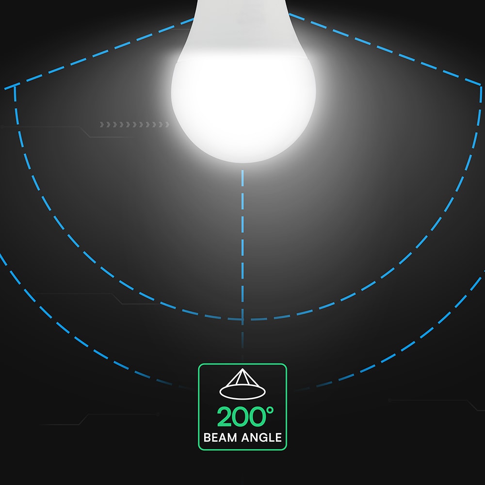 V-TAC LED-Lampe VT-2172626, EEK: F, 8,5W, 806lm, 6500K, E27, A60, 200° V-TAC LED-Lampe VT-2172626, EEK: F, 8,5W, 806lm, 6500K, E27, A60, 200°