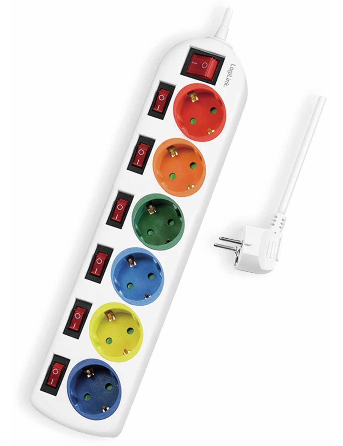 LOGILINK Steckdosenleiste LPS259, 6-fach, weiß