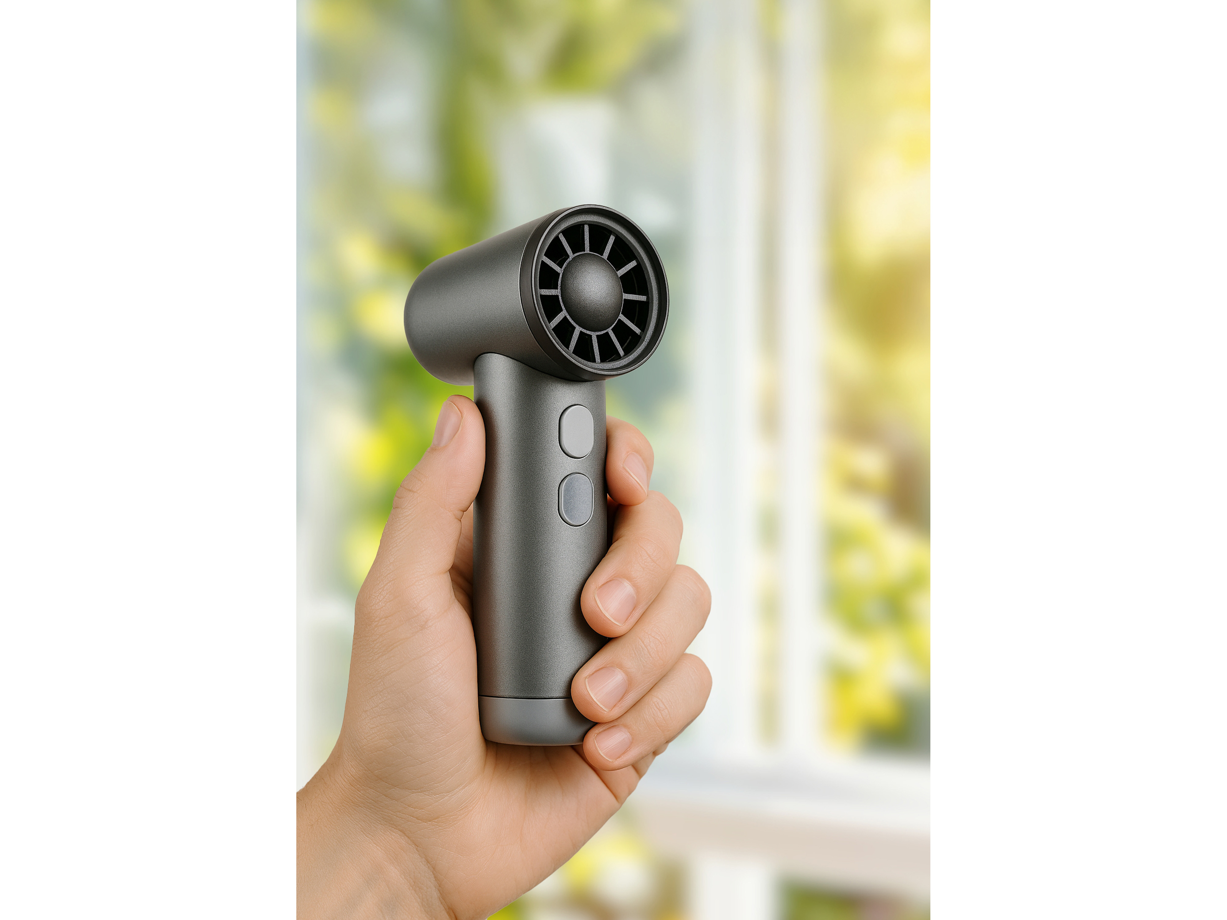 LIFETIME AIR USB-Handventilator 3 Geschwindigkeiten, 1100mAh, silber