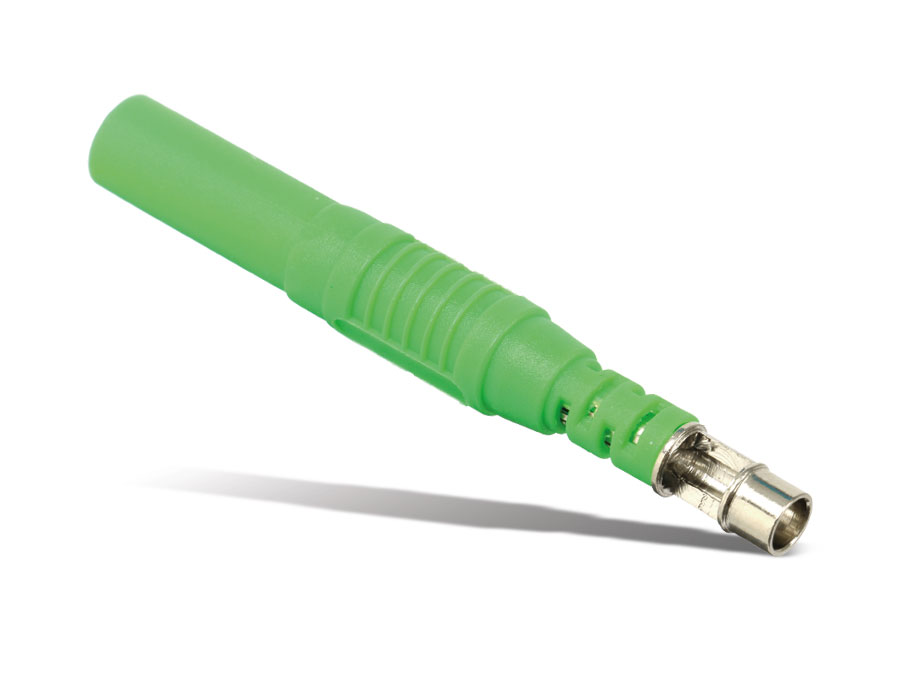 4 mm Labor-Sicherheitsstecker, CAT II, grün 4 mm Labor-Sicherheitsstecker, CAT II, grün