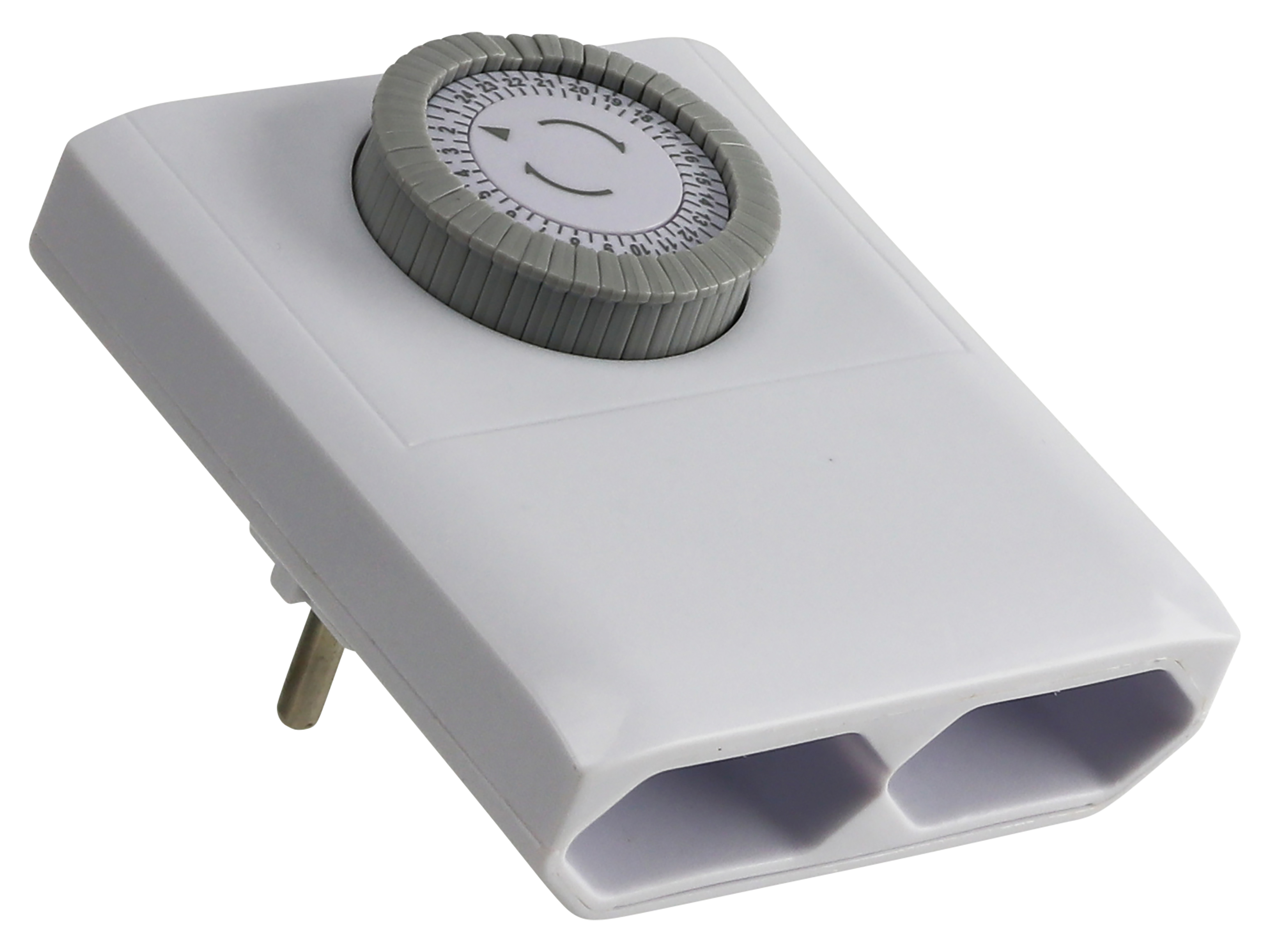 UNITEC Zeitschaltuhr ES-A718EU1, mechanisch, mit 2Euro-Steckdosen