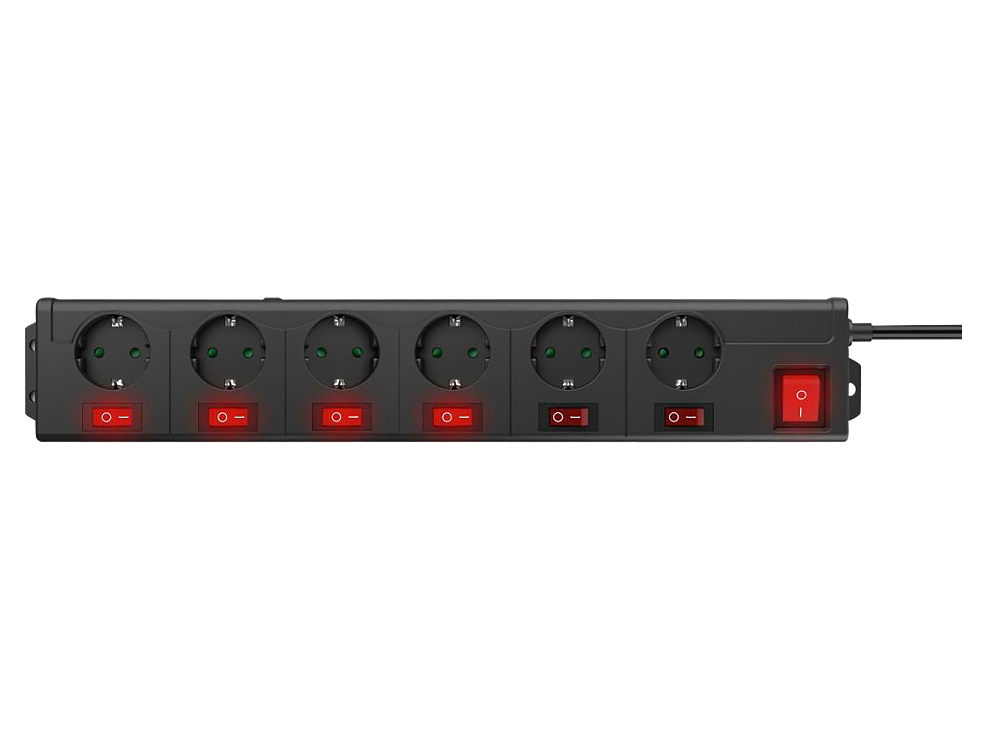 HAMA Steckdosenleiste, 6+1, XL, 6-fach, einzeln schaltbar, schwarz HAMA Steckdosenleiste, 6+1, XL, 6-fach, einzeln schaltbar, schwarz