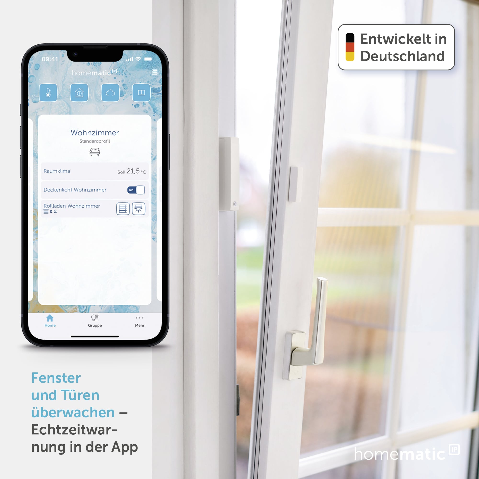 HOMEMATIC IP Smart Home 151363, Fenster- und Türkontakt, magnetisch