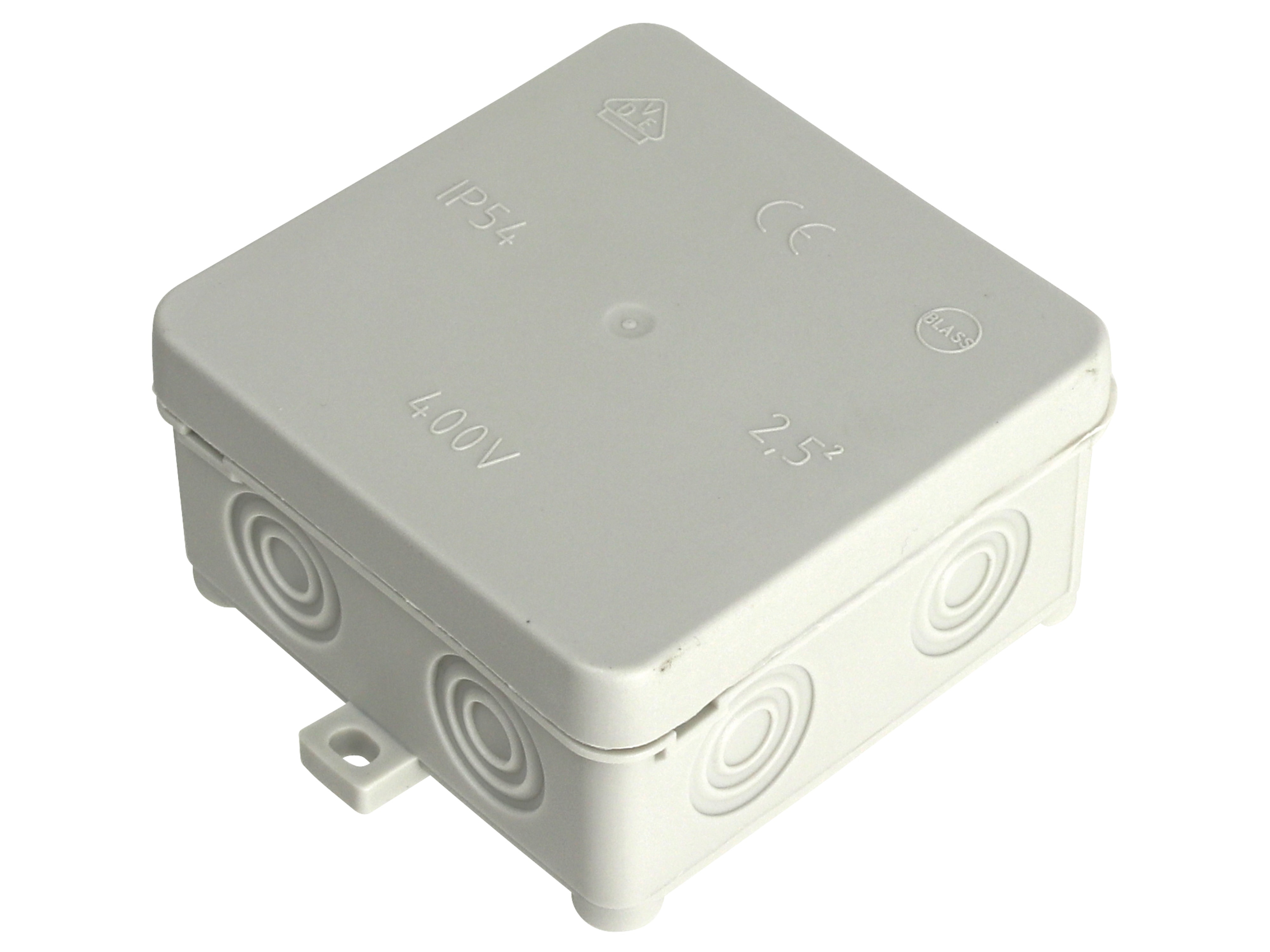 Abzweigdose, AP, IP54, 75x75x40mm, grau Abzweigdose, AP, IP54, 75x75x40mm, grau