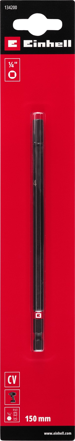 EINHELL Steckschlüssel-Adapter, 134200, 1/4", Impakt, 150 mm