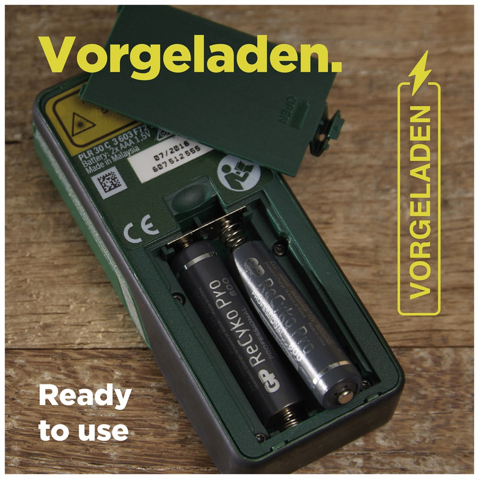 GP NiMH-Micro-Akku ReCyko+ Pro, 800 mAh, 4 Stück