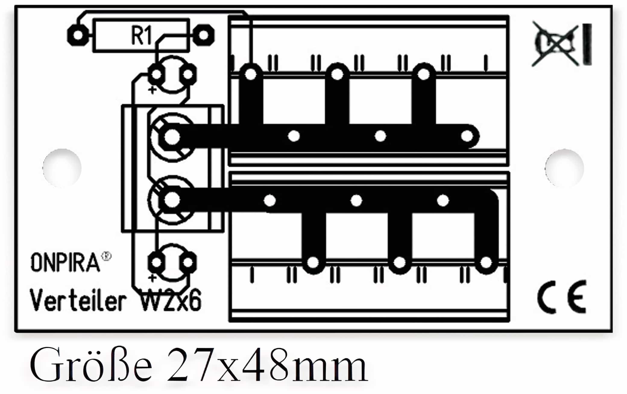 Stromverteiler 2x 6-polig, W2x6, mit Steckklemmen und Kontrollleuchten Stromverteiler 2x 6-polig, W2x6, mit Steckklemmen und Kontrollleuchten