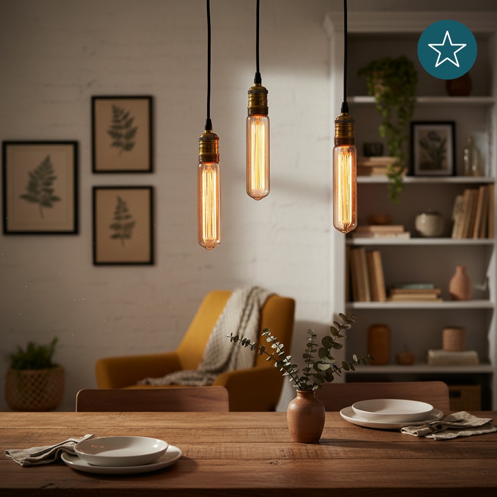 LUXULA LED-Filament-Lampe, Vintage Stab, E27, 2,3W, 65lm, 1800K