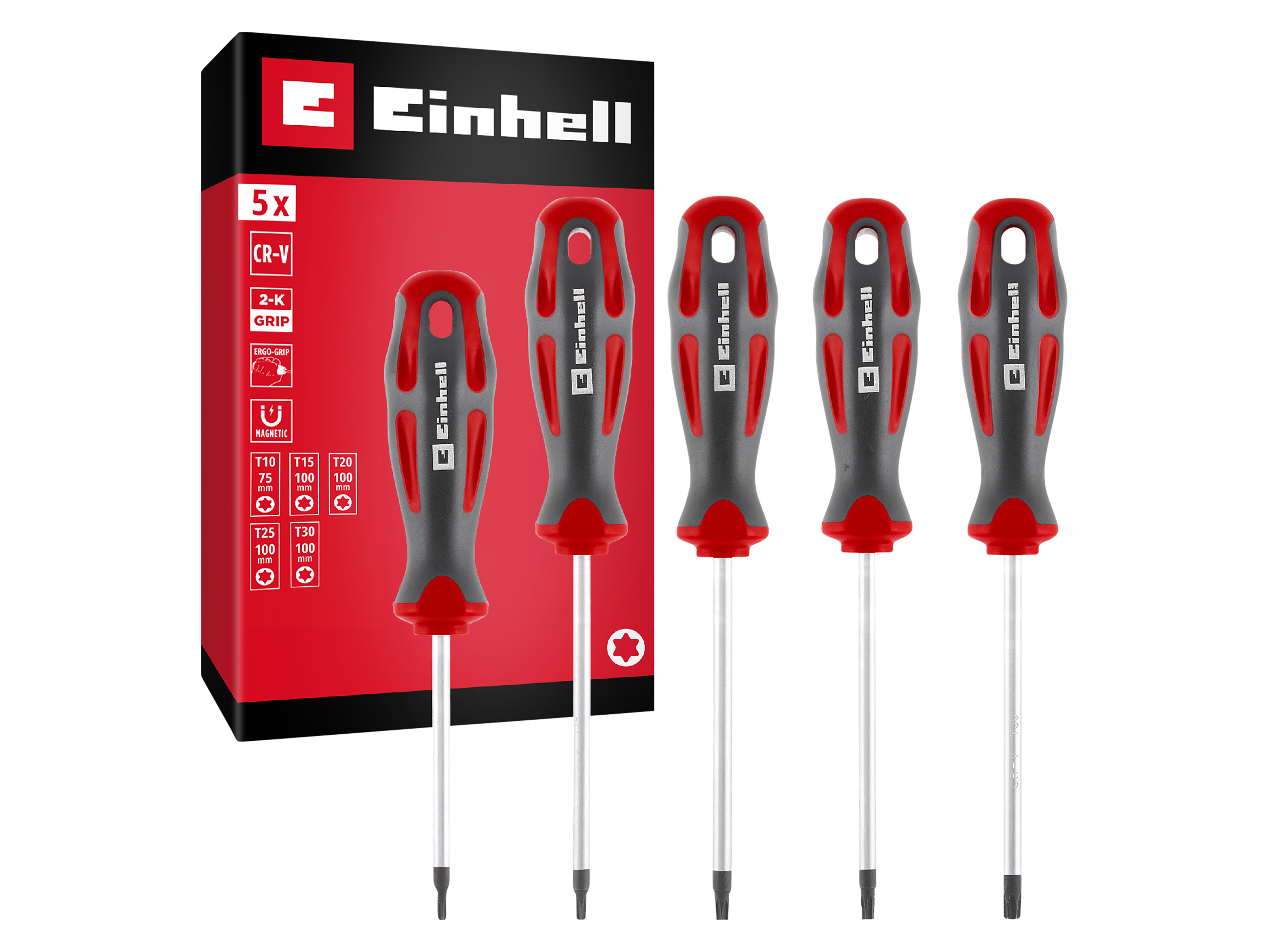 EINHELL Schraubendreher-Set T-Profil, 370537, 5-teilig EINHELL Schraubendreher-Set T-Profil, 370537, 5-teilig