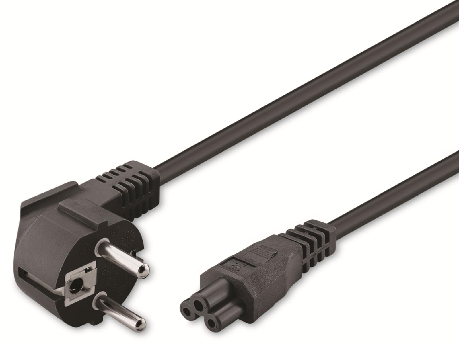 GOOBAY Netzkabel mit Kleeblattstecker NK 114 S-300, 3 m, schwarz, 90° GOOBAY Netzkabel mit Kleeblattstecker NK 114 S-300, 3 m, schwarz, 90°