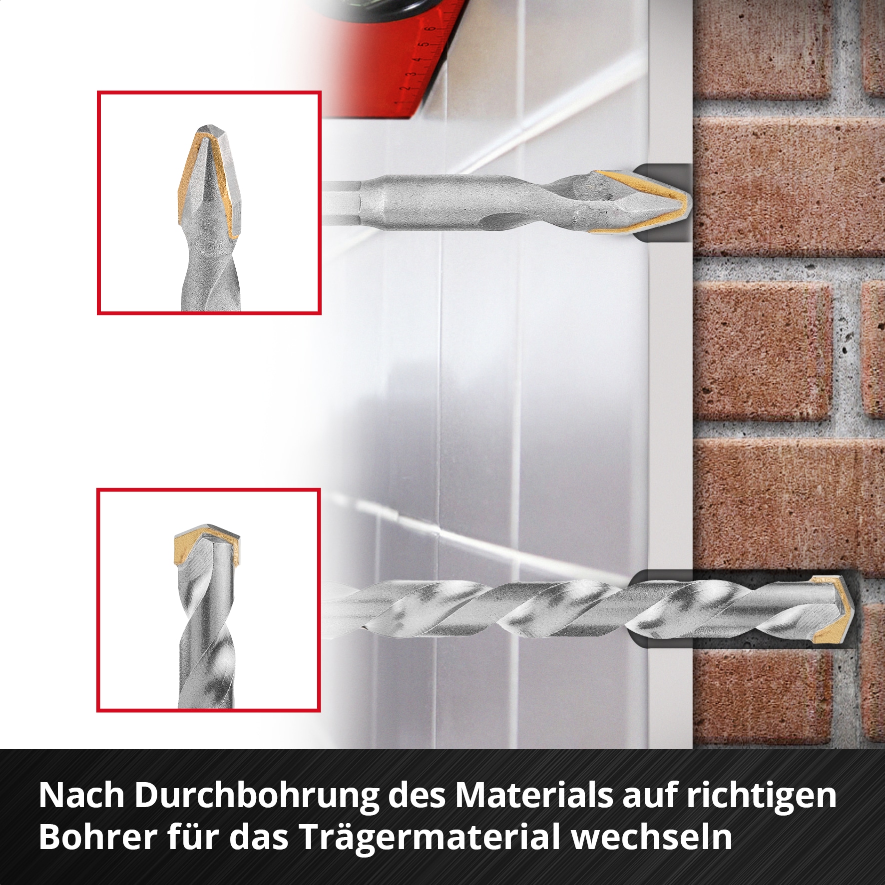 EINHELL Fliesenbohrer-Set, 51404, XS-Case, 5-10 mm, 4-teilig