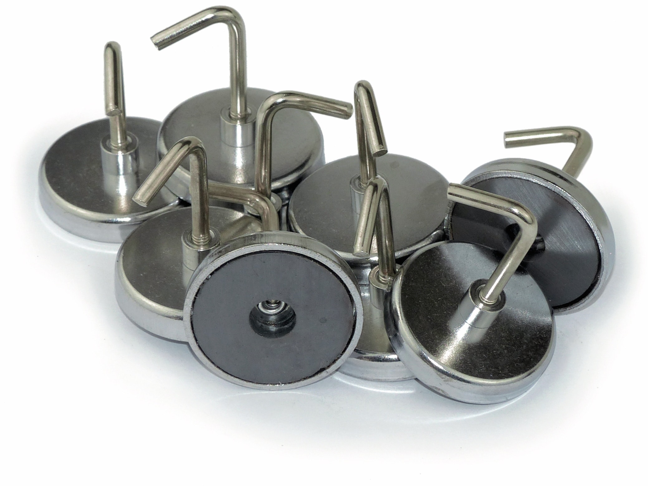 Rundmagnet-Set mit Haken 35x40 mm, 10 Stück