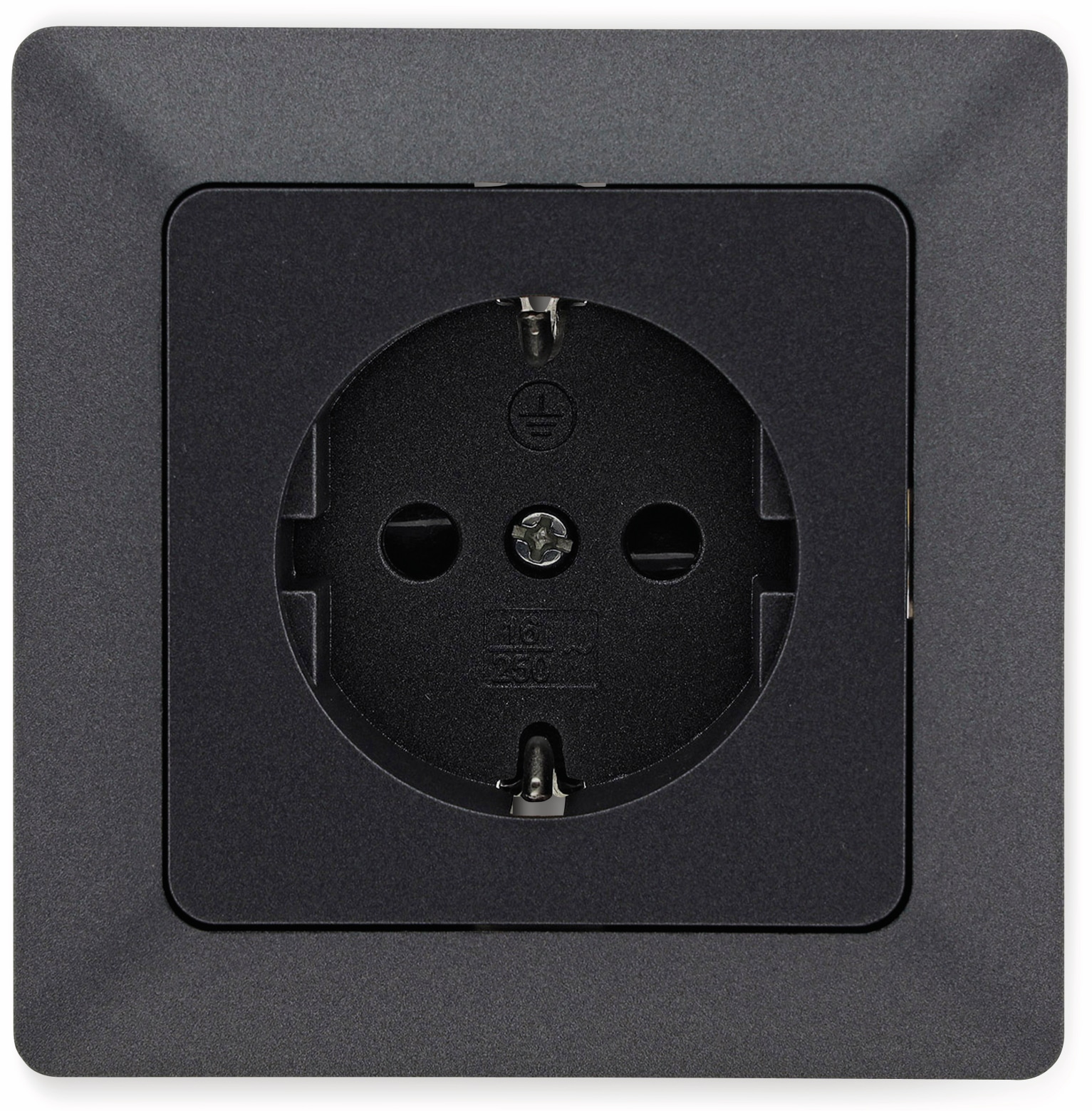 MILOS Schutzkontakt-Steckdose 23036, 16A/250V~, anthrazit