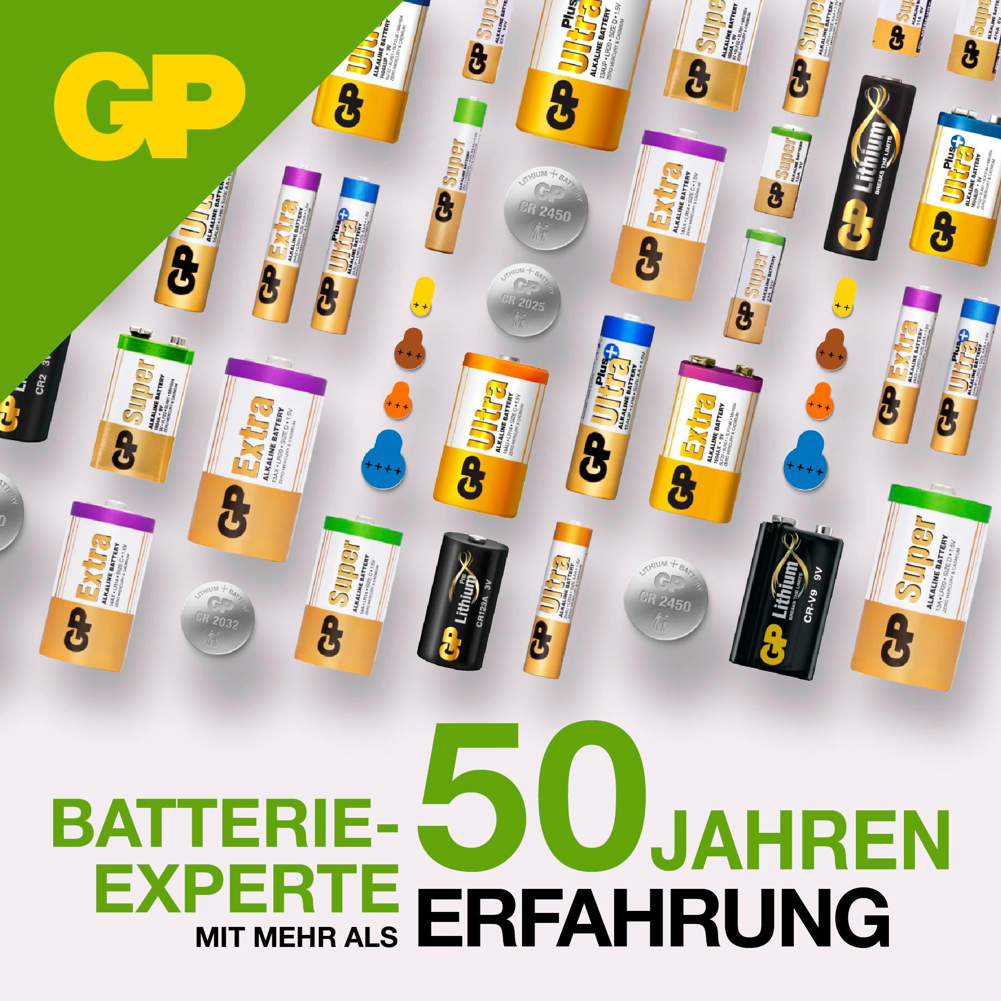 GP, 186 Alkaline Knopfzelle, 1,5 V, 10 Stück