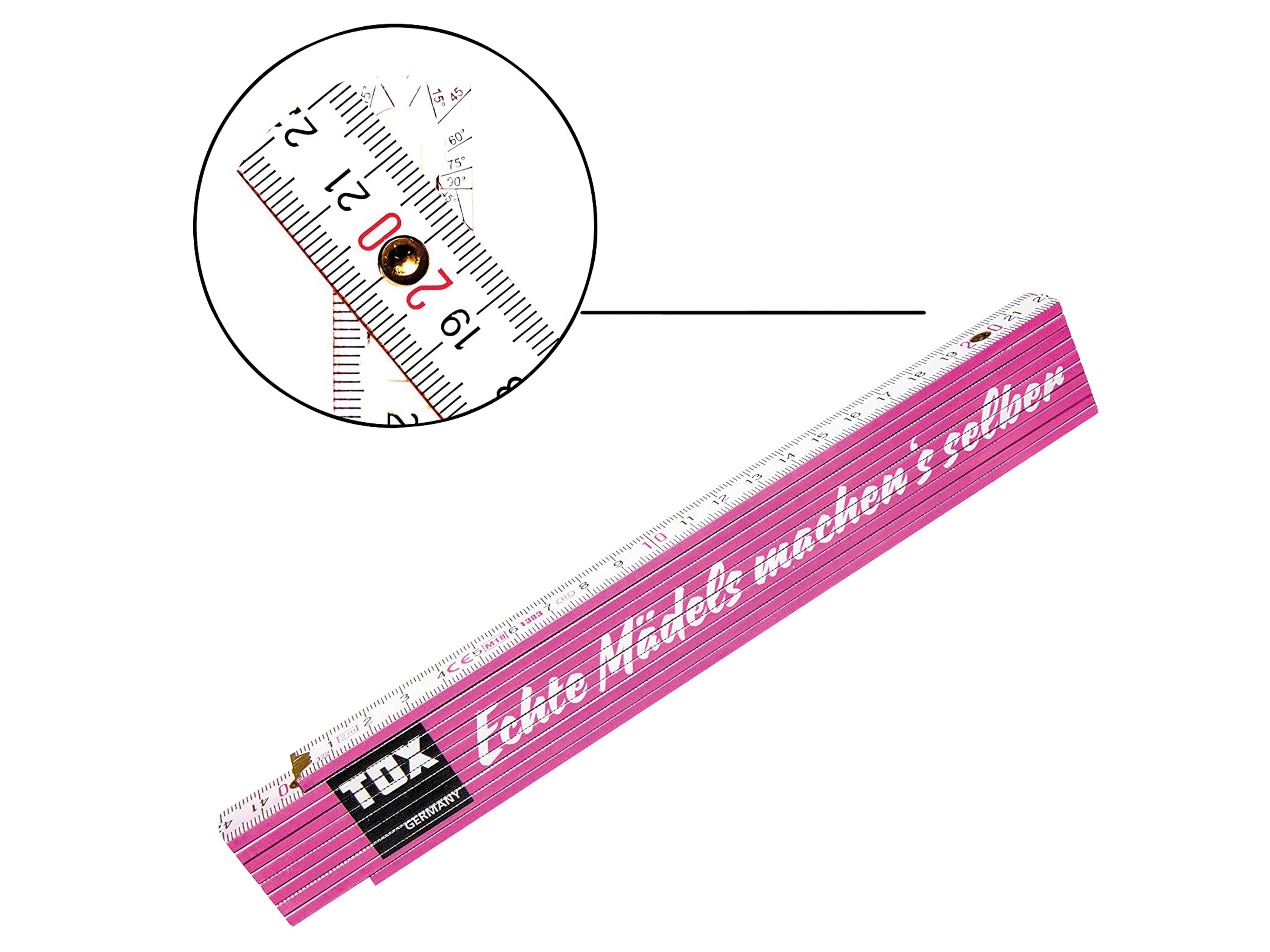 TOX Meterstab, Aufdruck: Echte Mädels machen's selber!, 2 m