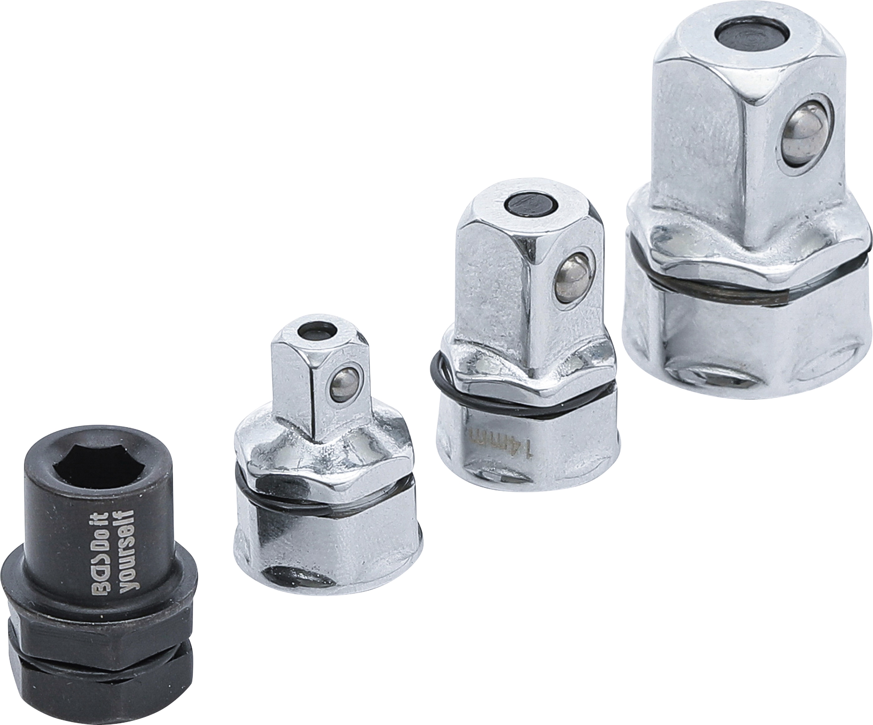 BGS TECHNIC Adapter-Satz für Ratschen-Ringschlüssel, 4-teilig