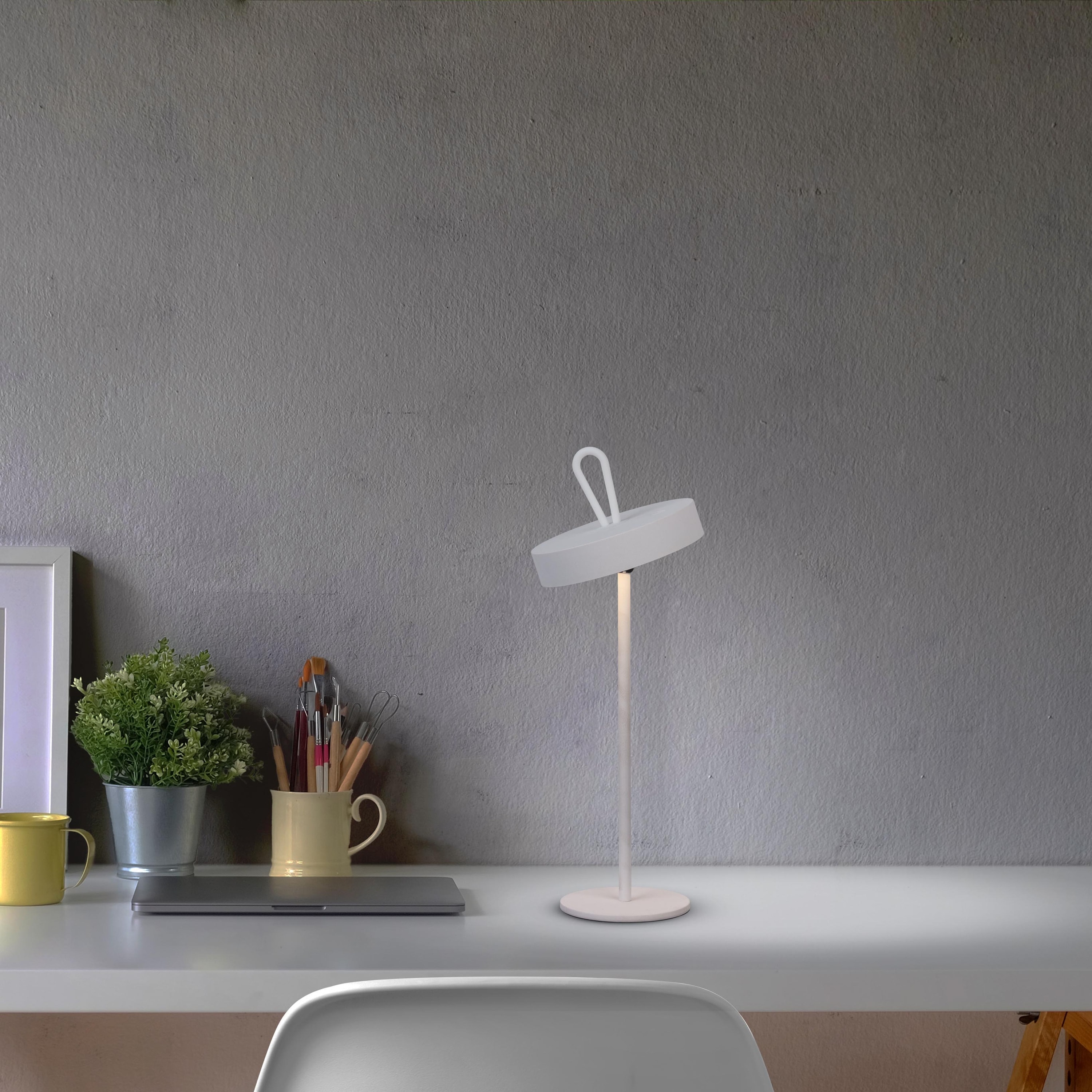 NÄVE LED-Tischleuchte 5315323, 3W, 260lm, 3000K, Akku, magnetisch, weiß