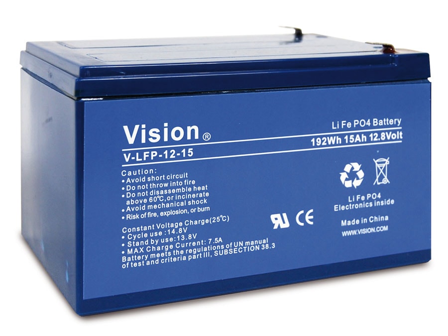 Vision LiFePO4 Akku LFP1215, 12 V-/15 Ah Vision LiFePO4 Akku LFP1215, 12 V-/15 Ah
