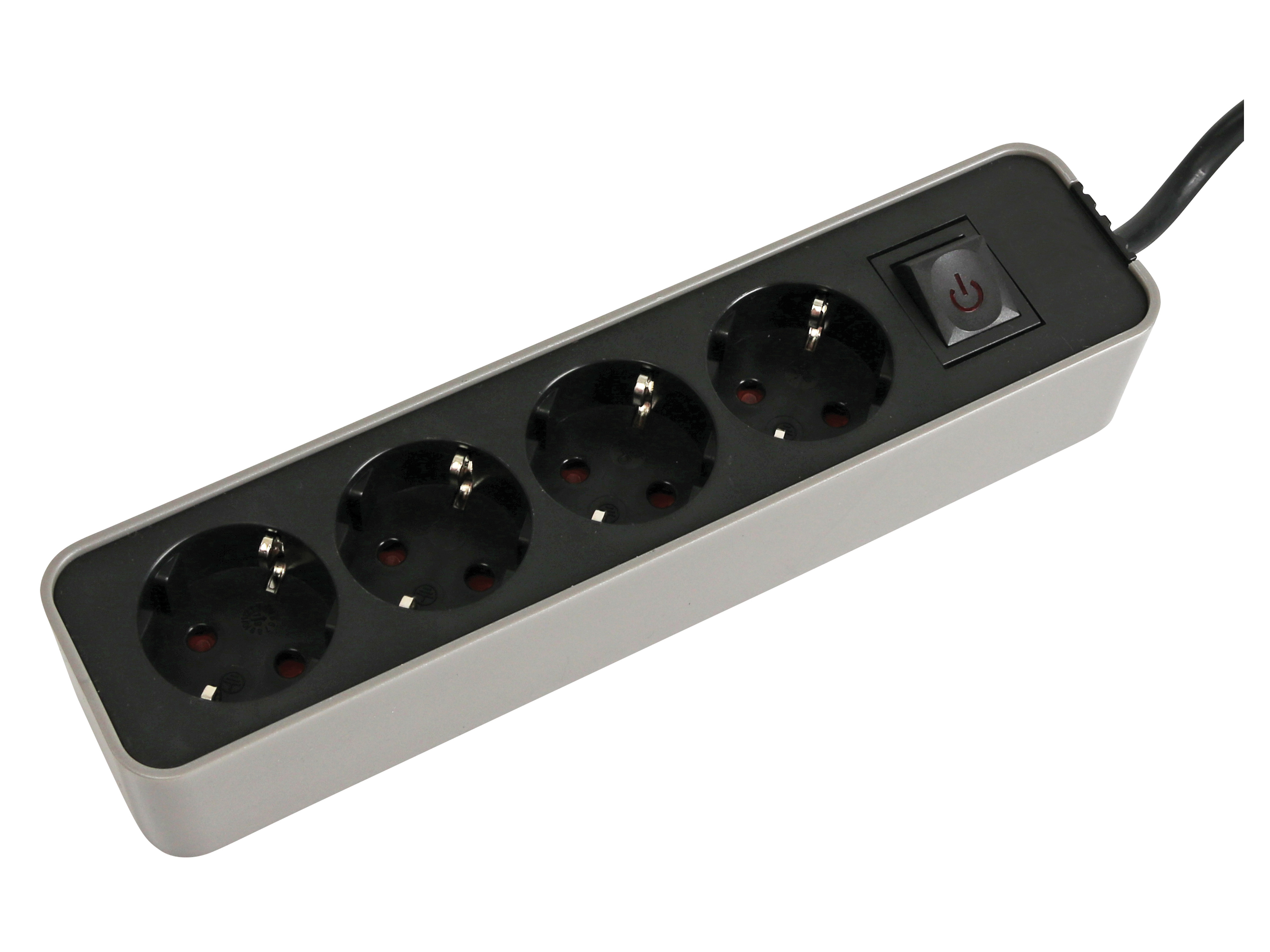 Steckdosenleiste 98745si, 4-fach, mit Flachstecker Steckdosenleiste 98745si, 4-fach, mit Flachstecker