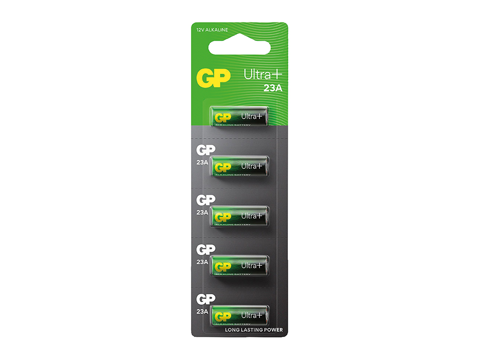 GP Ultra Plus, 23A Alkaline Rundzellenbatterie, Hochspannung, 12 V, 5 Stück GP Alkaline HighVoltage Batterie 23A, 23A High Voltage Alakline, 5 Stck.