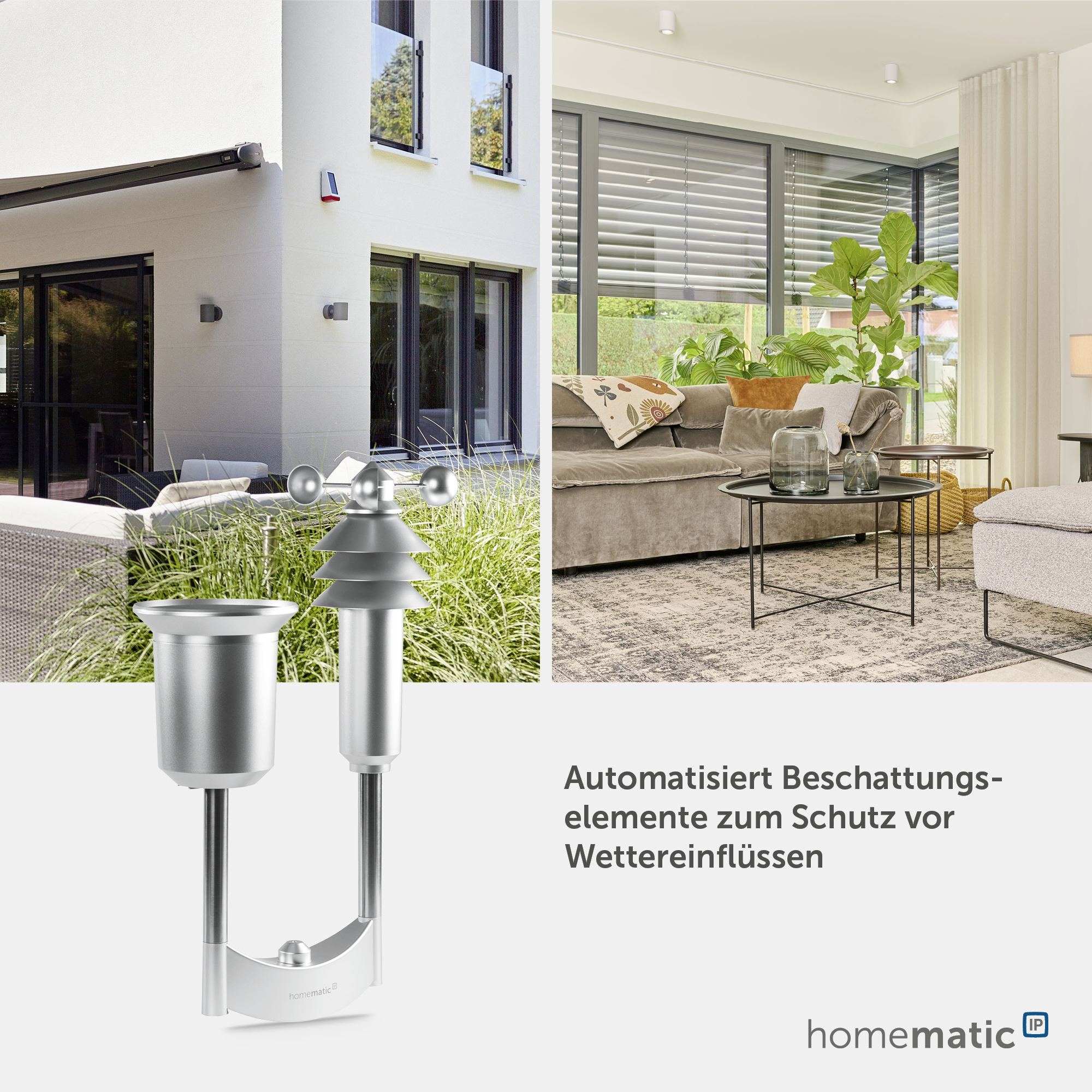 HOMEMATIC IP Smart Home 152057A0, Wettersensor Plus