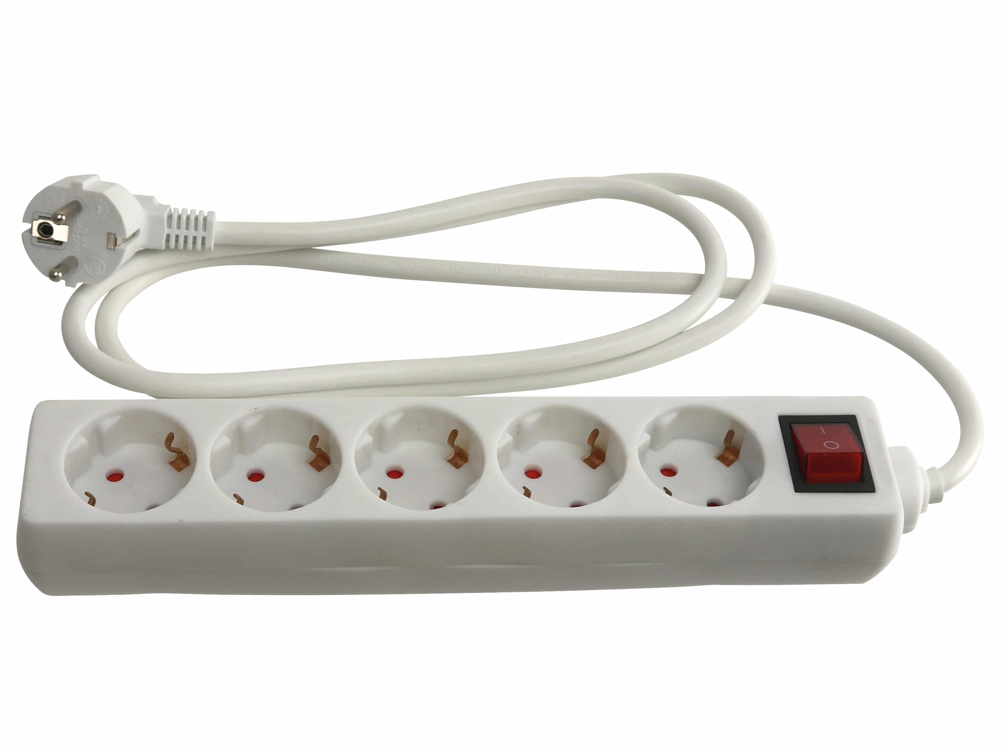 Steckdosenleiste 42521, 5-fach, weiß