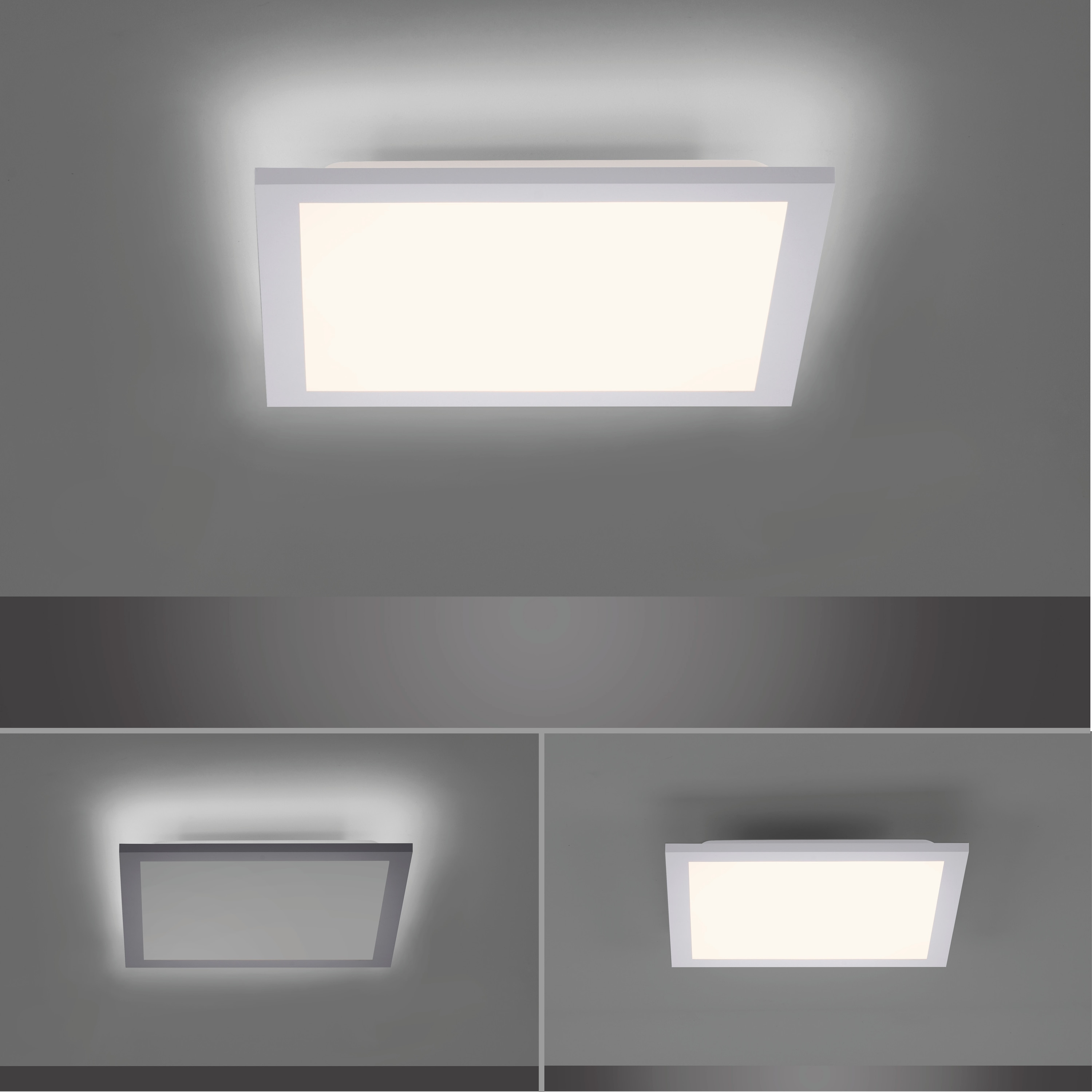 JUST LIGHT LED-Deckenleuchte 12200-16 weiss, 17 W, 1760 lm, 3000 K, einzeln schaltbar