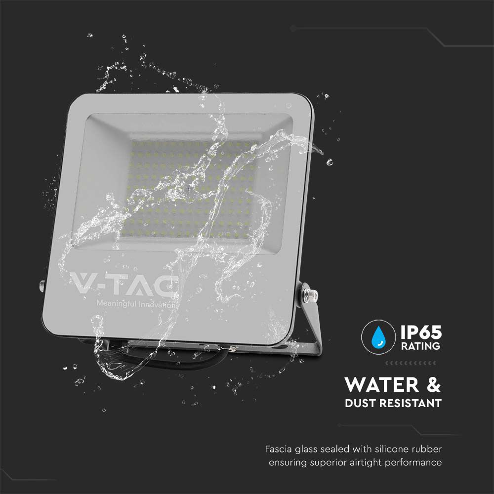 V-TAC LED-Fluter, VT-44105, EEK: B, 100 W, 4000 K, 18500 lm, IP56, sw