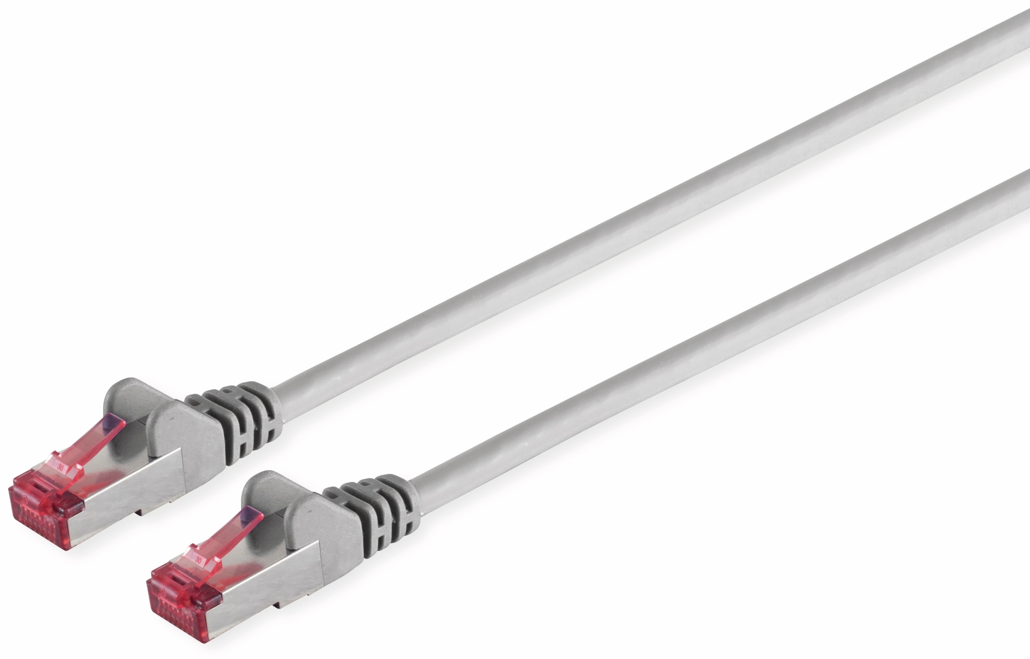 S-IMPULS CAT.6a Netzwerkkabel, S/FTP, PIMF, halogenfrei, grau, 0,15 m