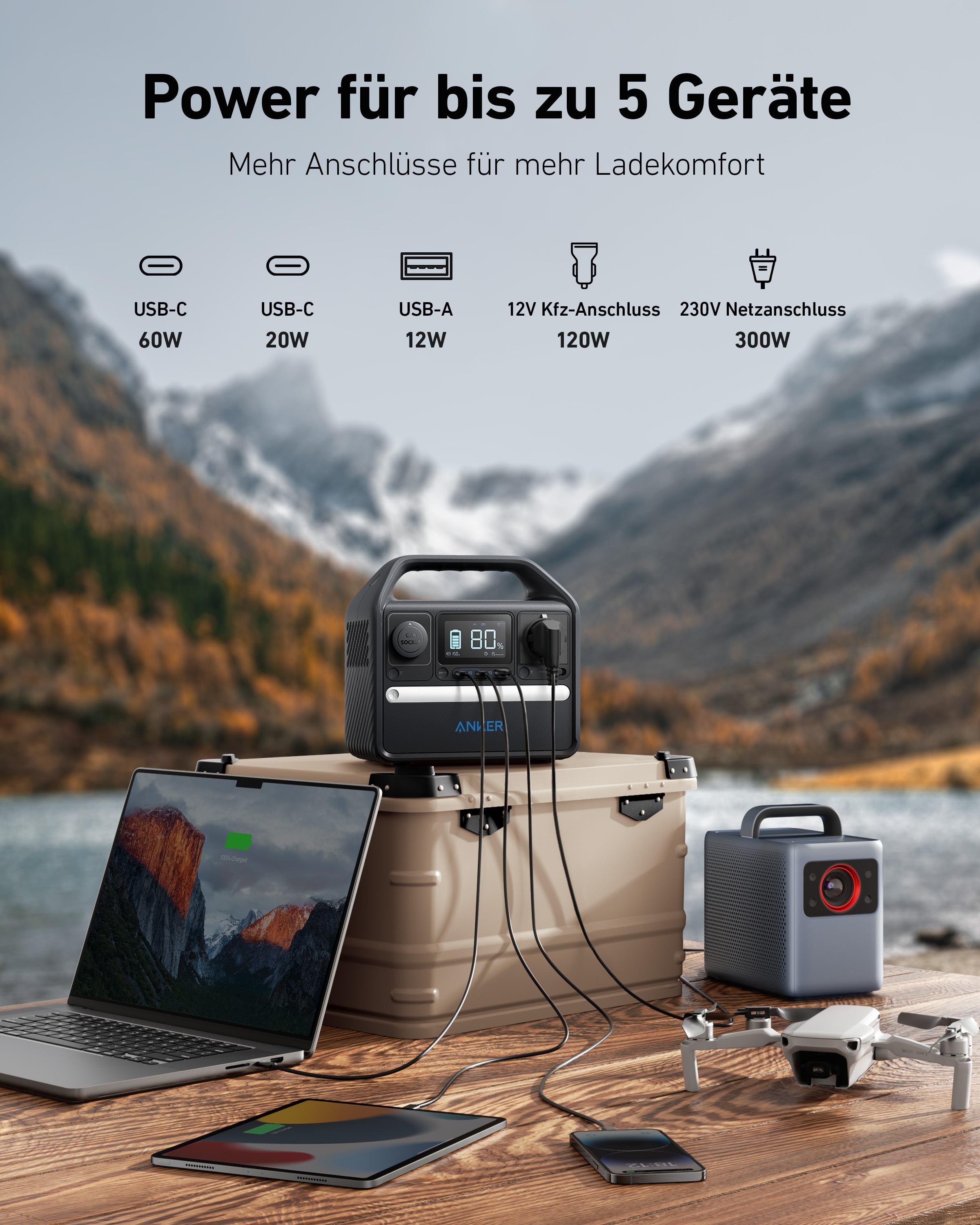 ANKER SOLIX Powerstation Powerhouse 522, 320Wh ANKER SOLIX Powerstation Powerhouse 522, 320Wh