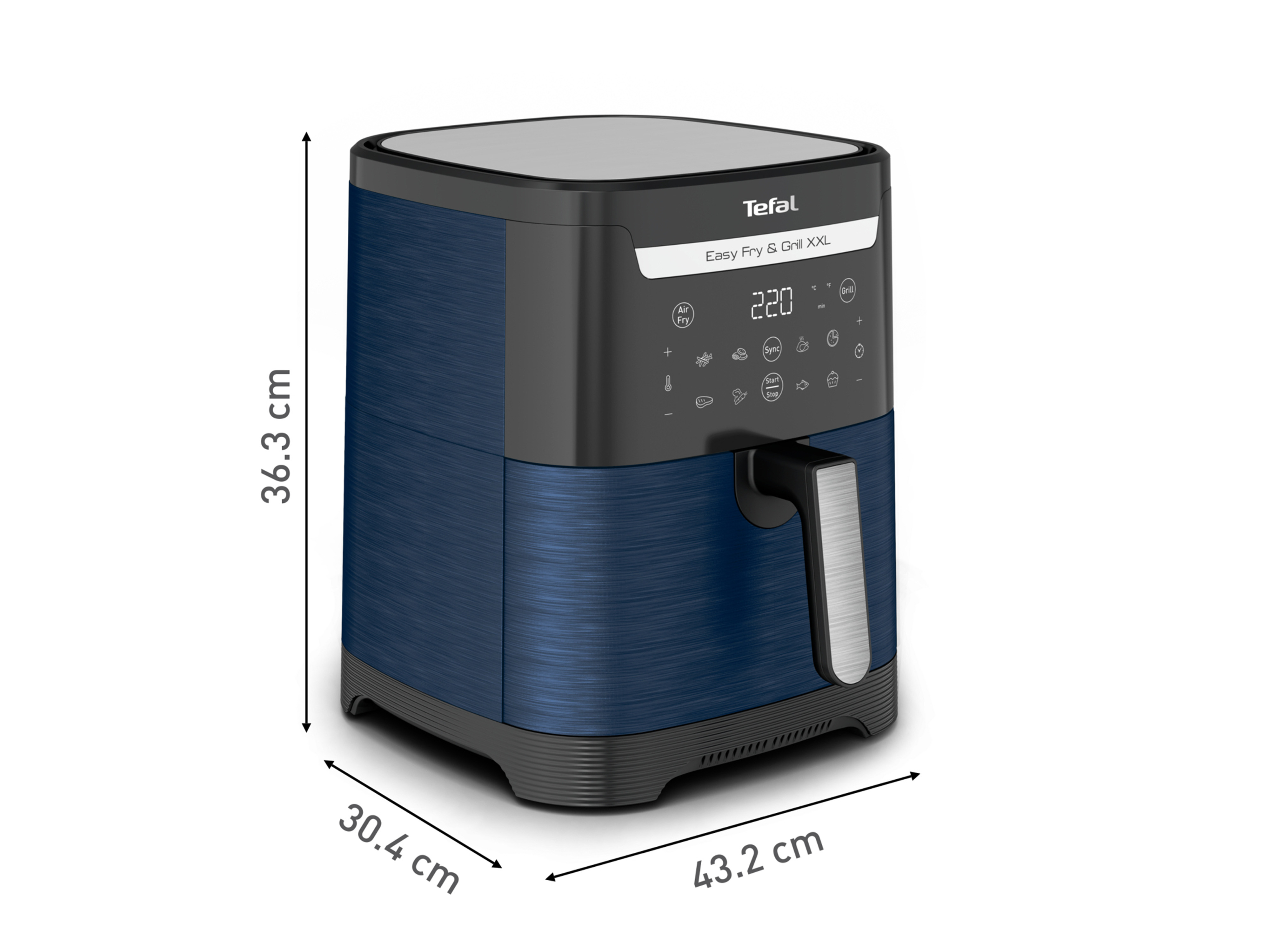 TEFAL Heißluftfritteuse Easy Fry & Grill, EY8014 XXL, 2 Zonen, 6,5 L, 1830W