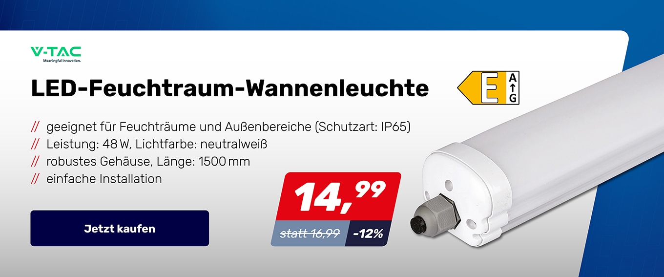 LED-Feuchtraum-Wannenleuchte