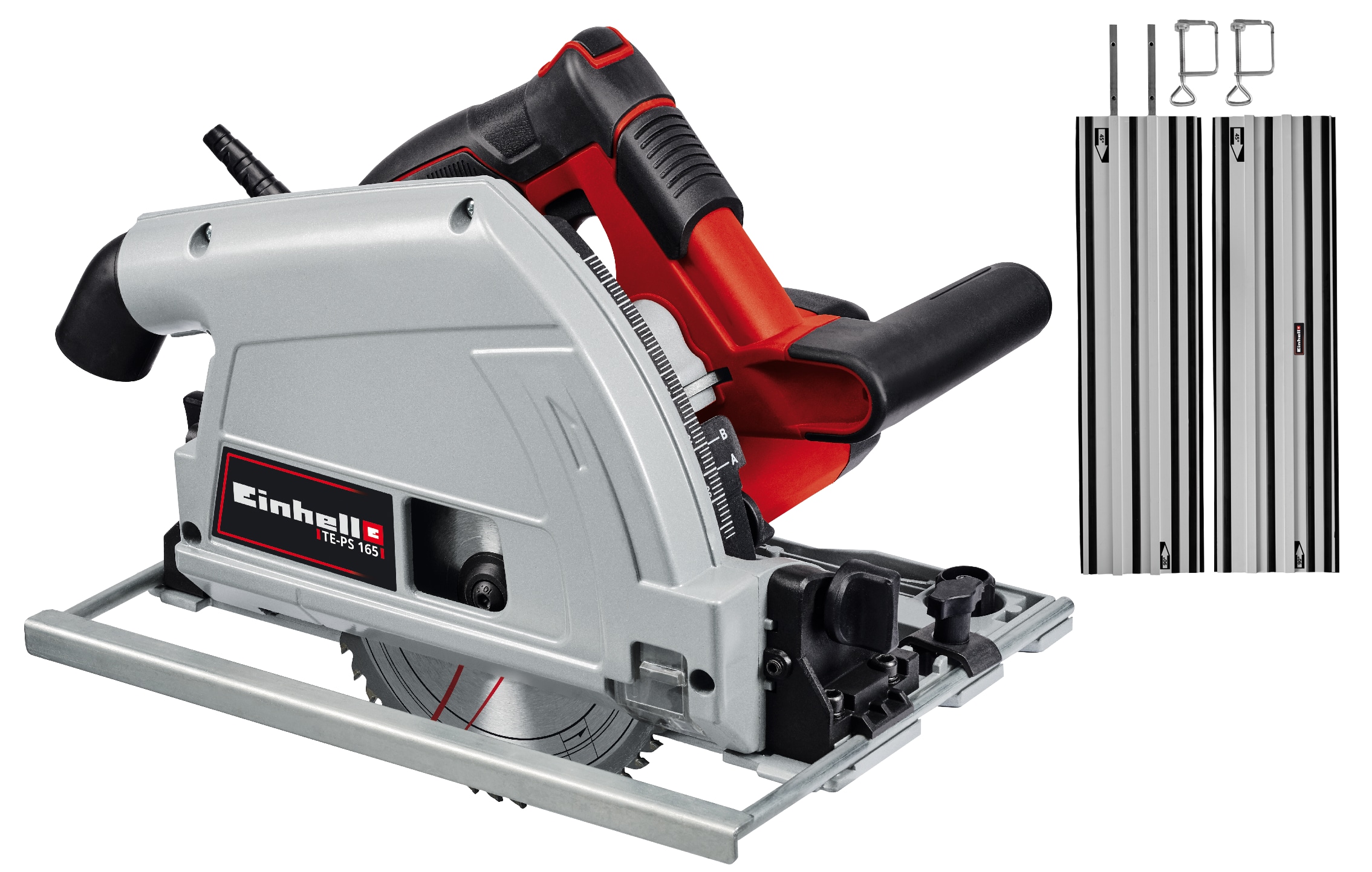 EINHELL Handkreissäge TE-PS 165 + Führungsschiene, Alu, 2x 100 cm