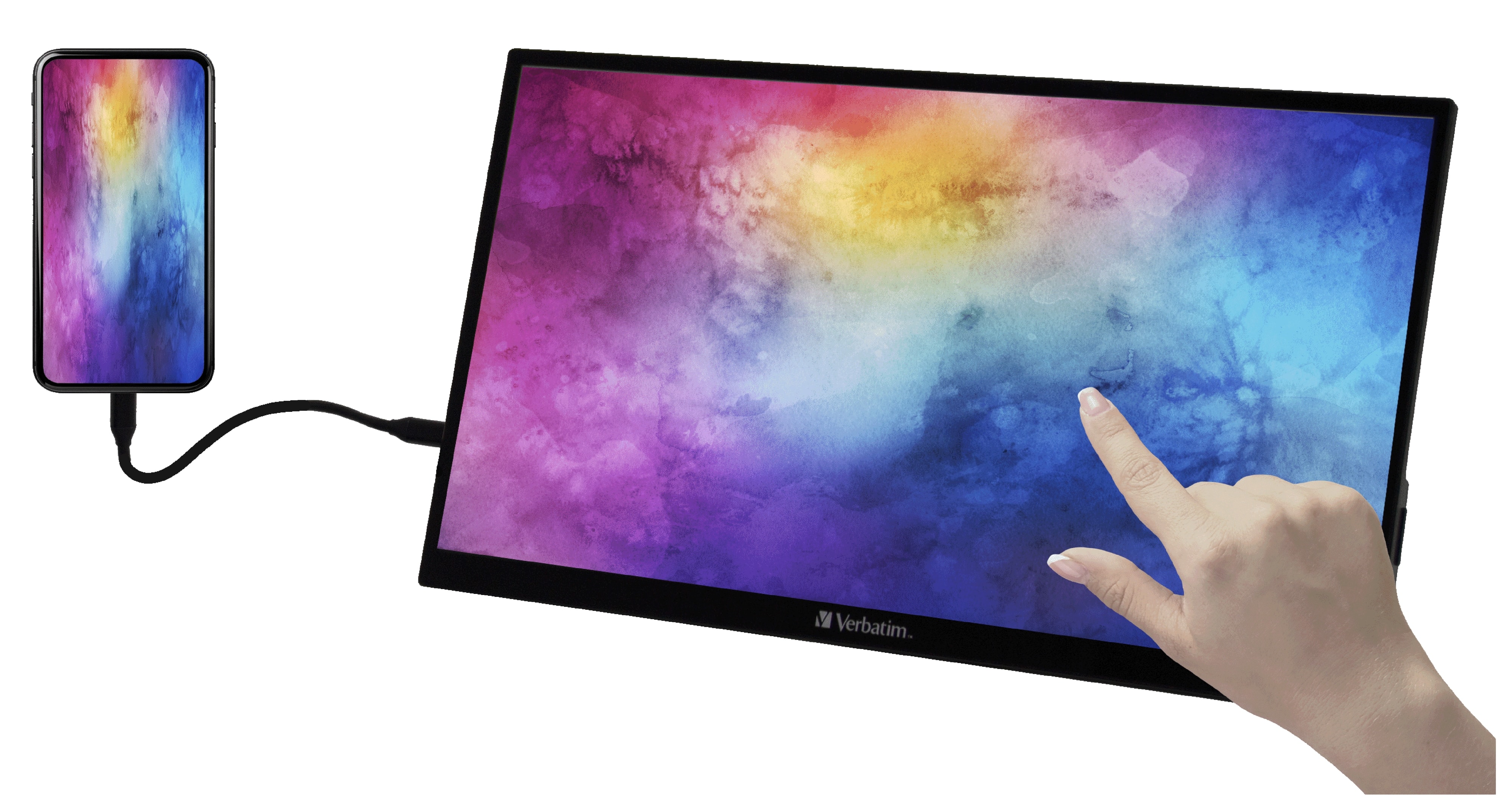 VERBATIM Tragbarer Monitor PMT-15, 39,6 cm (15.6"), HDMI, USB-C VERBATIM Tragbarer Monitor PMT-15, 39,6 cm (15.6"), HDMI, USB-C