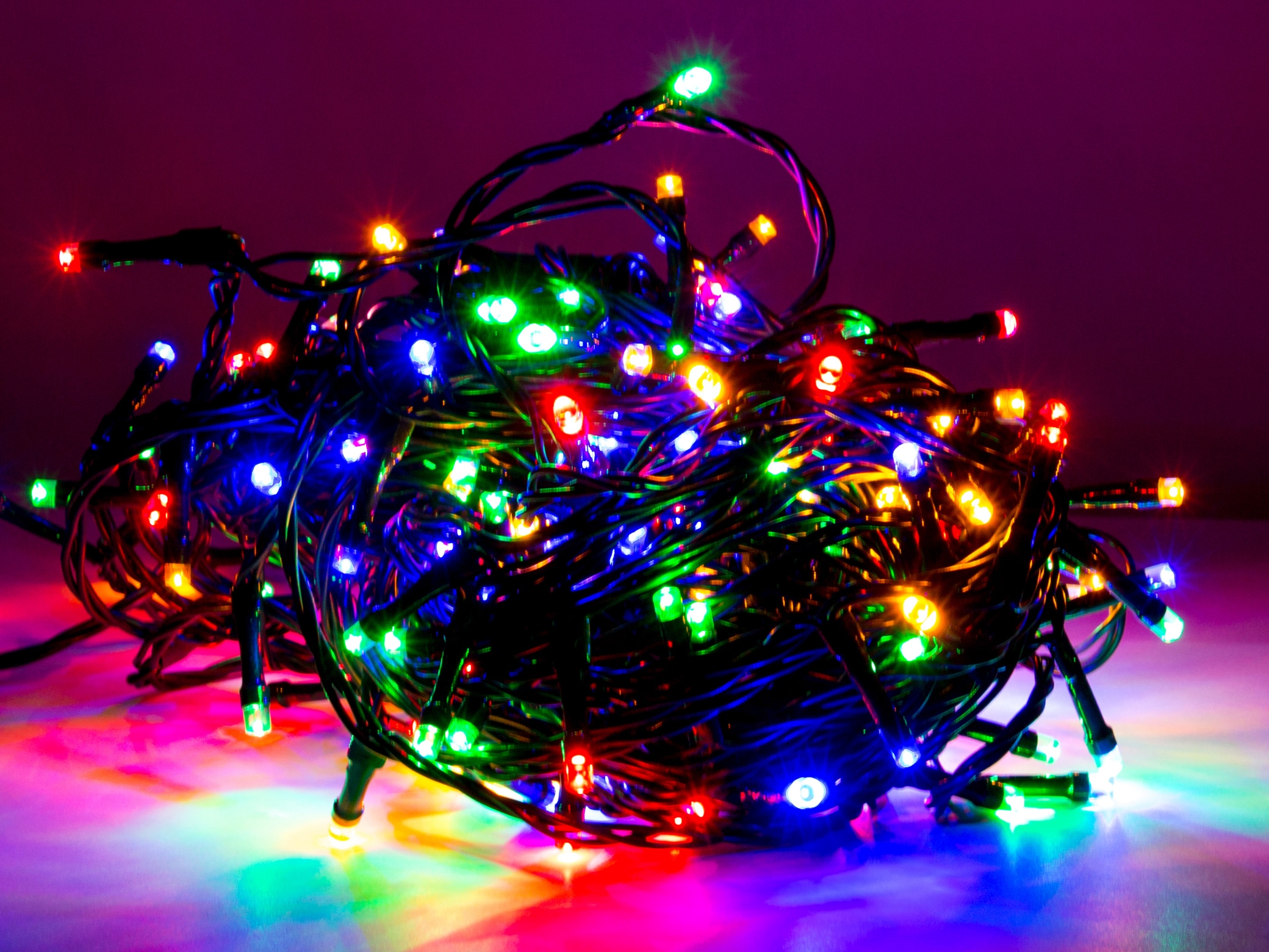 LED-Lichterkette, 720 LEDs, bunt, 230 V~, grün, Innen/Außen, 57 m LED-Lichterkette, 720 LEDs, bunt, 230V~, IP44, Innen/Außen