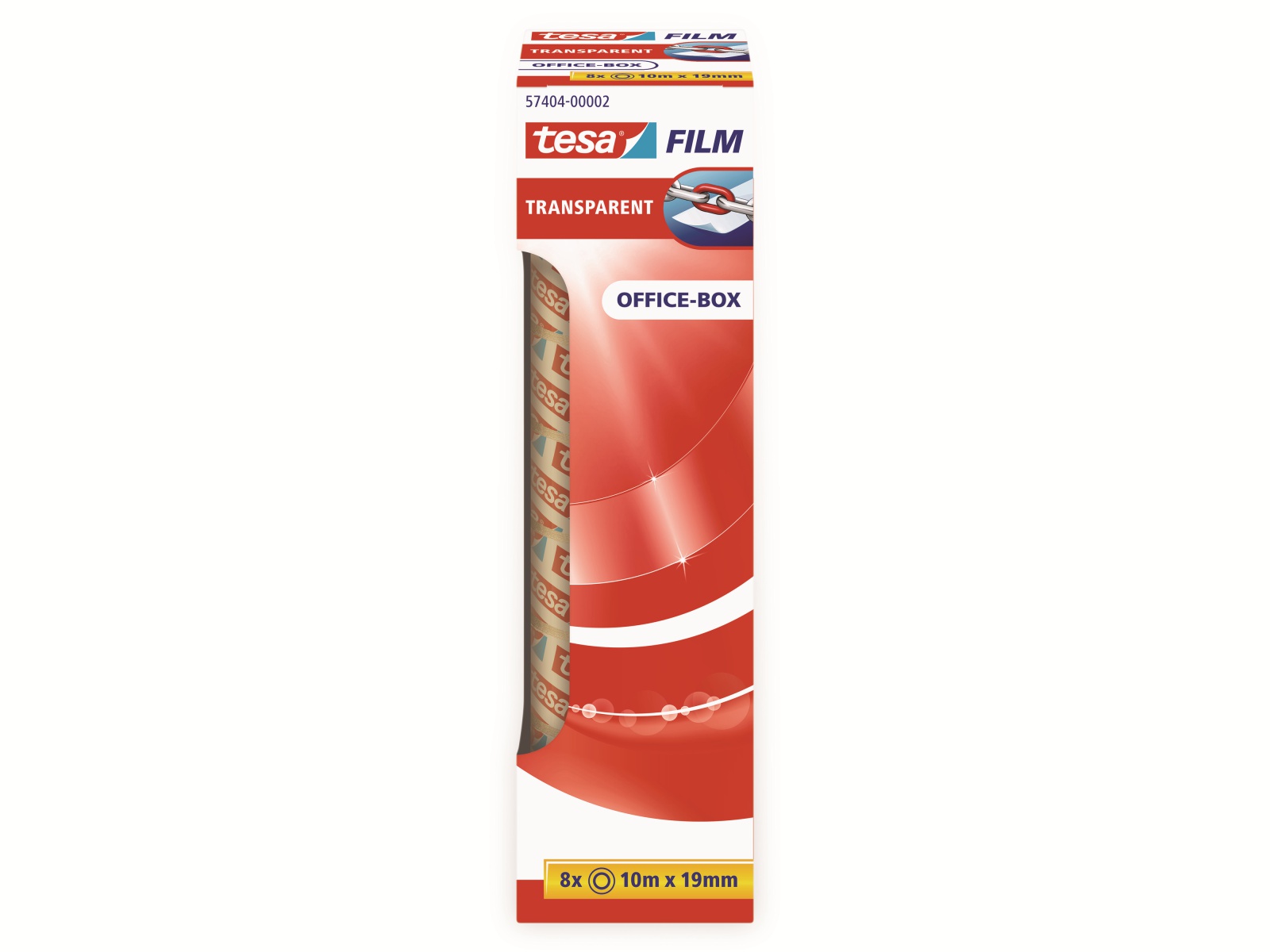 TESA film® transparent, 8 Rollen, Office-Box, 10m:19mm, 57404-00002-04 TESA film® transparent, 8 Rollen, Office-Box, 10m:19mm, 57404-00002-04