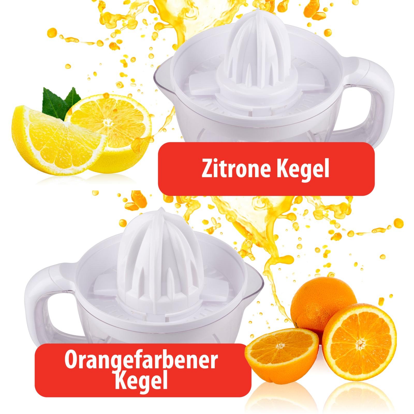 ALPINA Saftpresse, 0,7 Liter, Ziruspresse, 2 Presskegel, 25 W, weiß