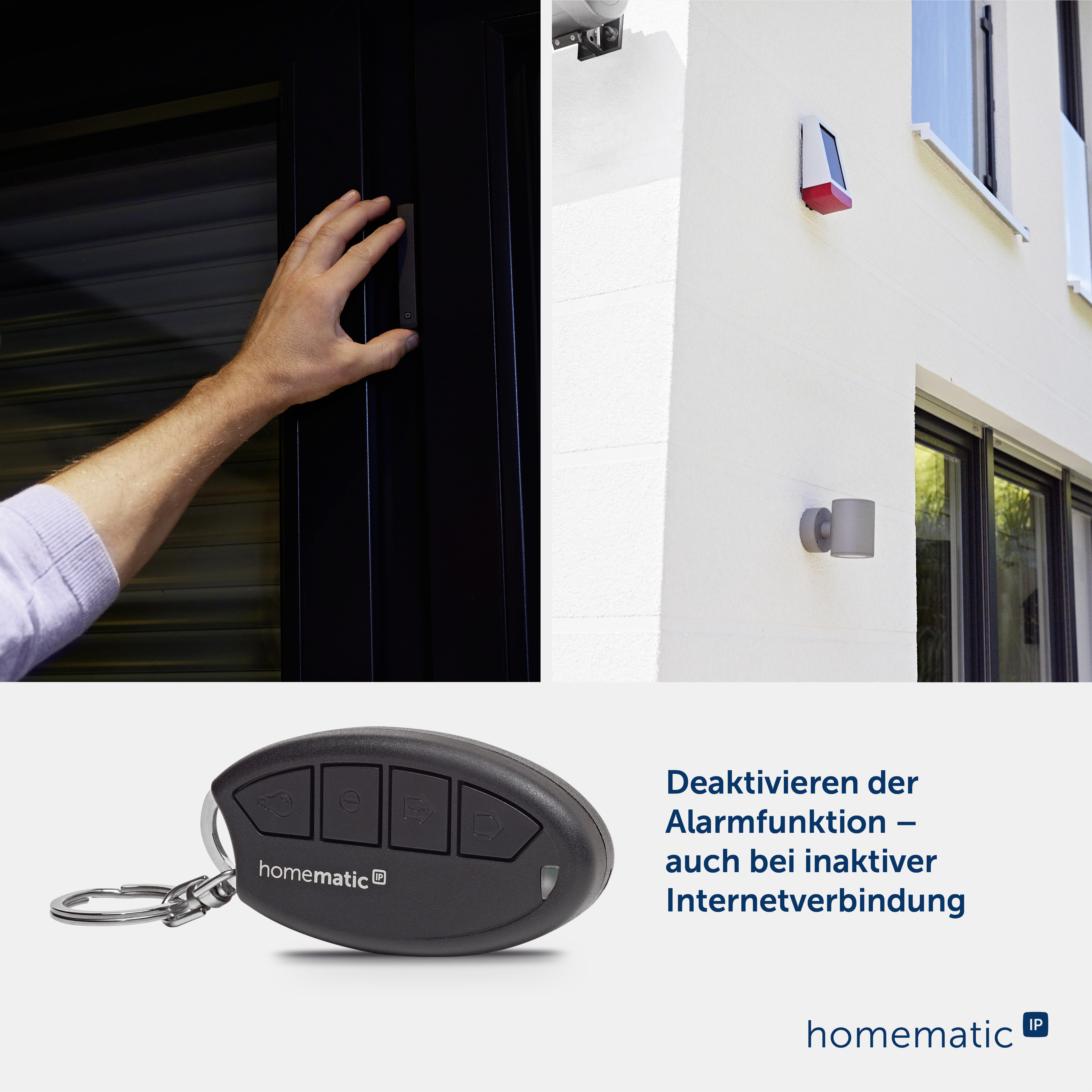 HOMEATIC IP Schlüsselbundfernbedienung 160741A0, Alarmfunktion