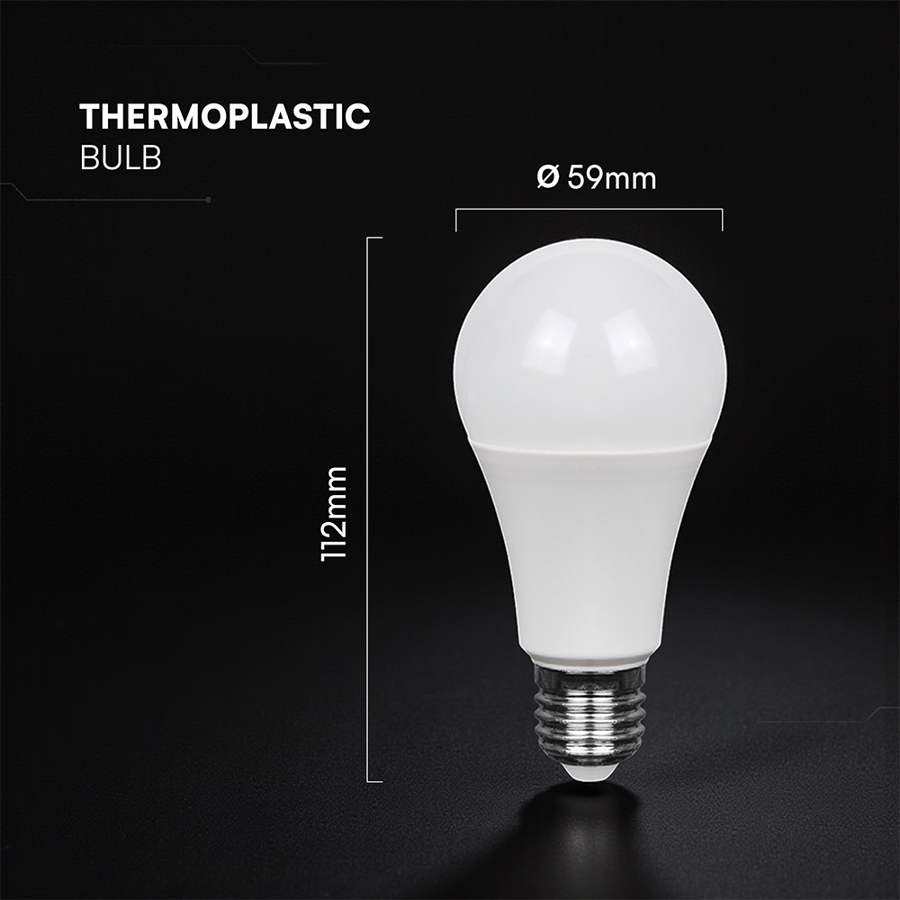 V-TAC LED-Lampe VT-2173516, EEK: F, 10,5W, 1055lm, 6500K, E27, A60, 200°