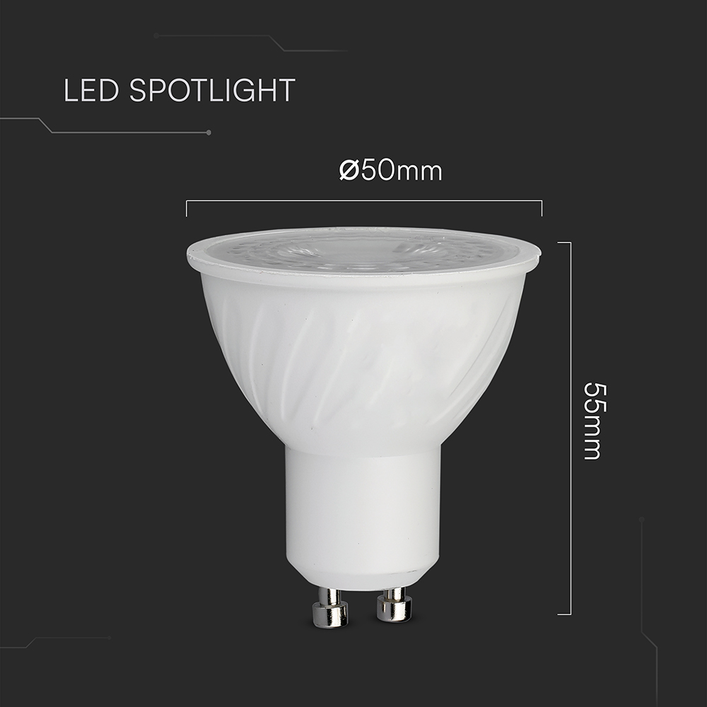 V-TAC LED-Lampe V-TAC VT-211956, 6W, EEK: F, 445lm, 3000 K, PAR16, GU10, 38°, dimmbar