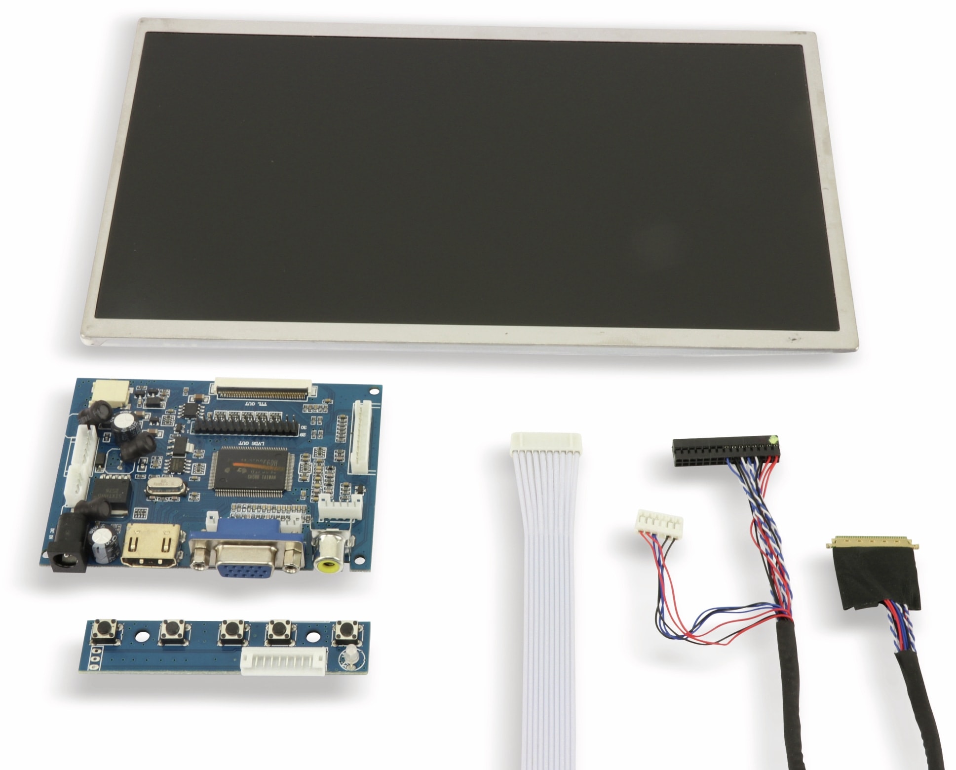 RASPBERRY PI LC Display 25,65 cm (10,1"), 1366x768, HDMI, VGA, AV RASPBERRY PI LC Display 25,65 cm (10,1"), 1366x768, HDMI, VGA, AV