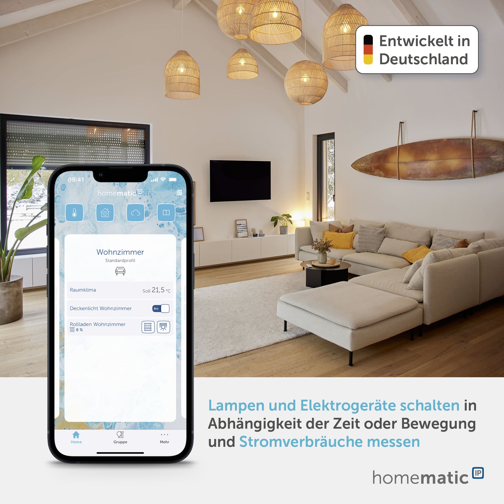 HOMEMATIC IP Smart Home 142721A0 Schalt-Mess-Aktor, 5 A, Unterputz