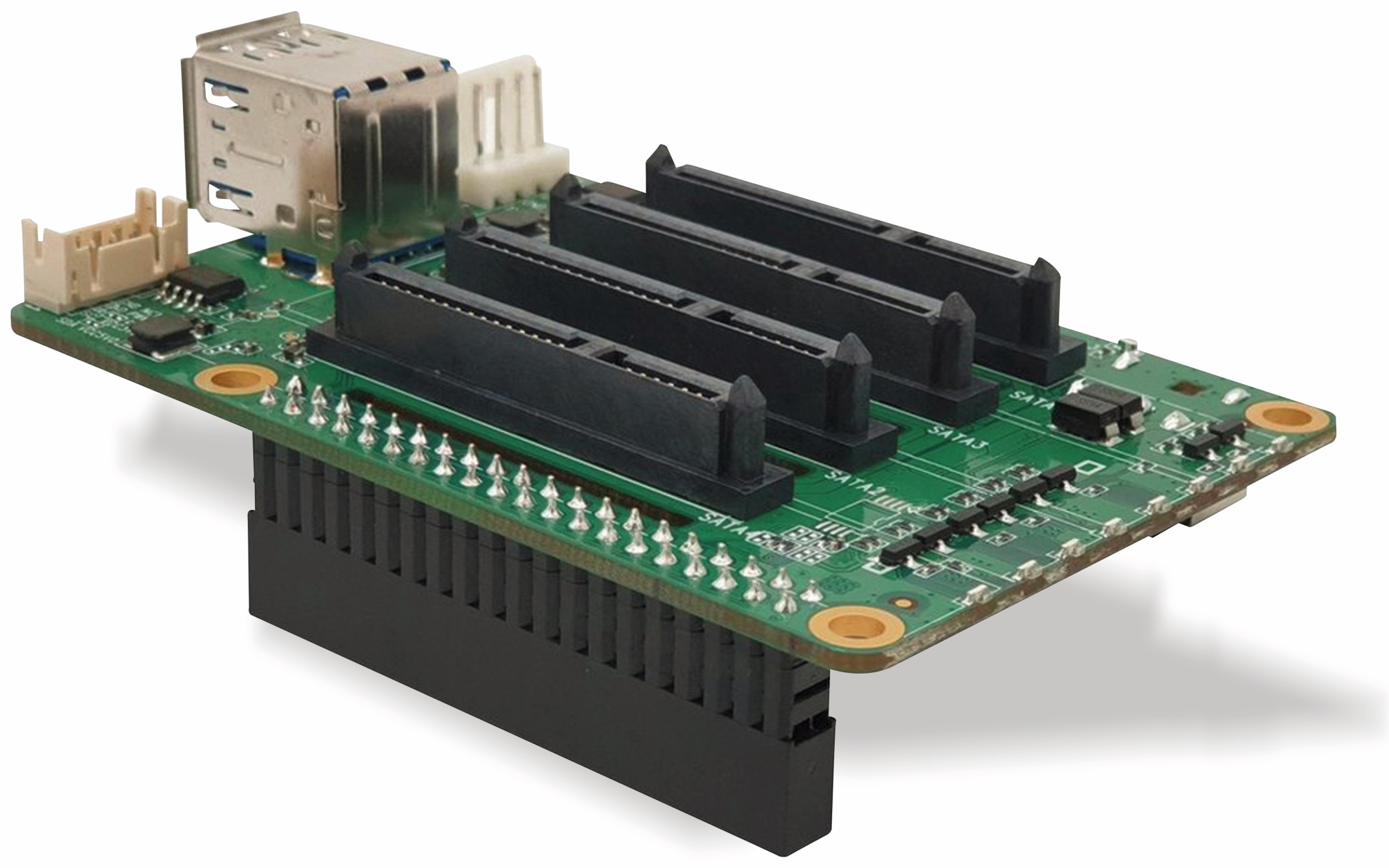 RASPBERRY PI 4 SATA Quad HAT NAS Platine für Netzwerkspeicher RASPBERRY PI 4 SATA Quad HAT NAS Platine für Netzwerkspeicher